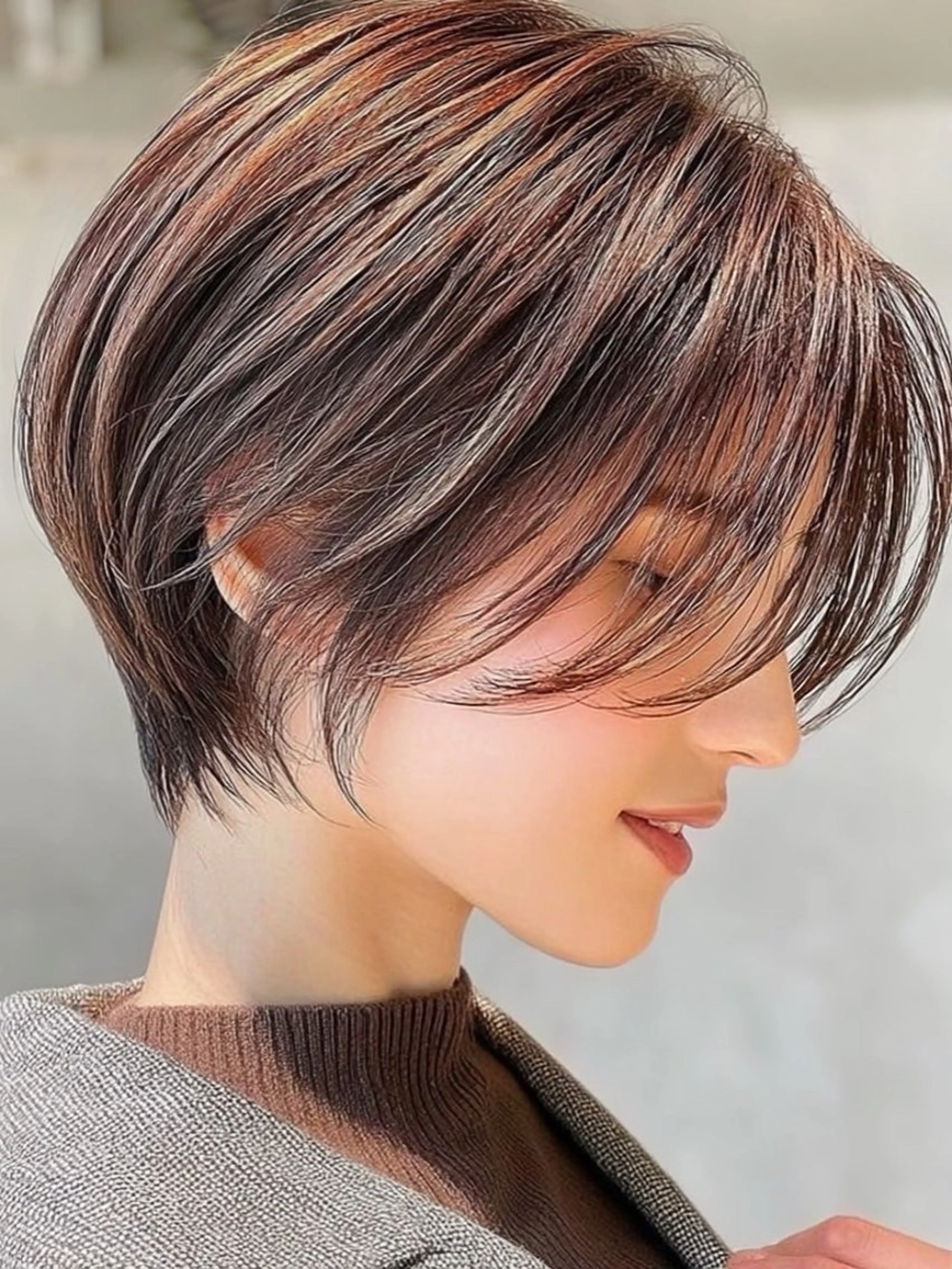 ショート カット ヘアカラー トリートメント attrait 福岡のヘアスタイル