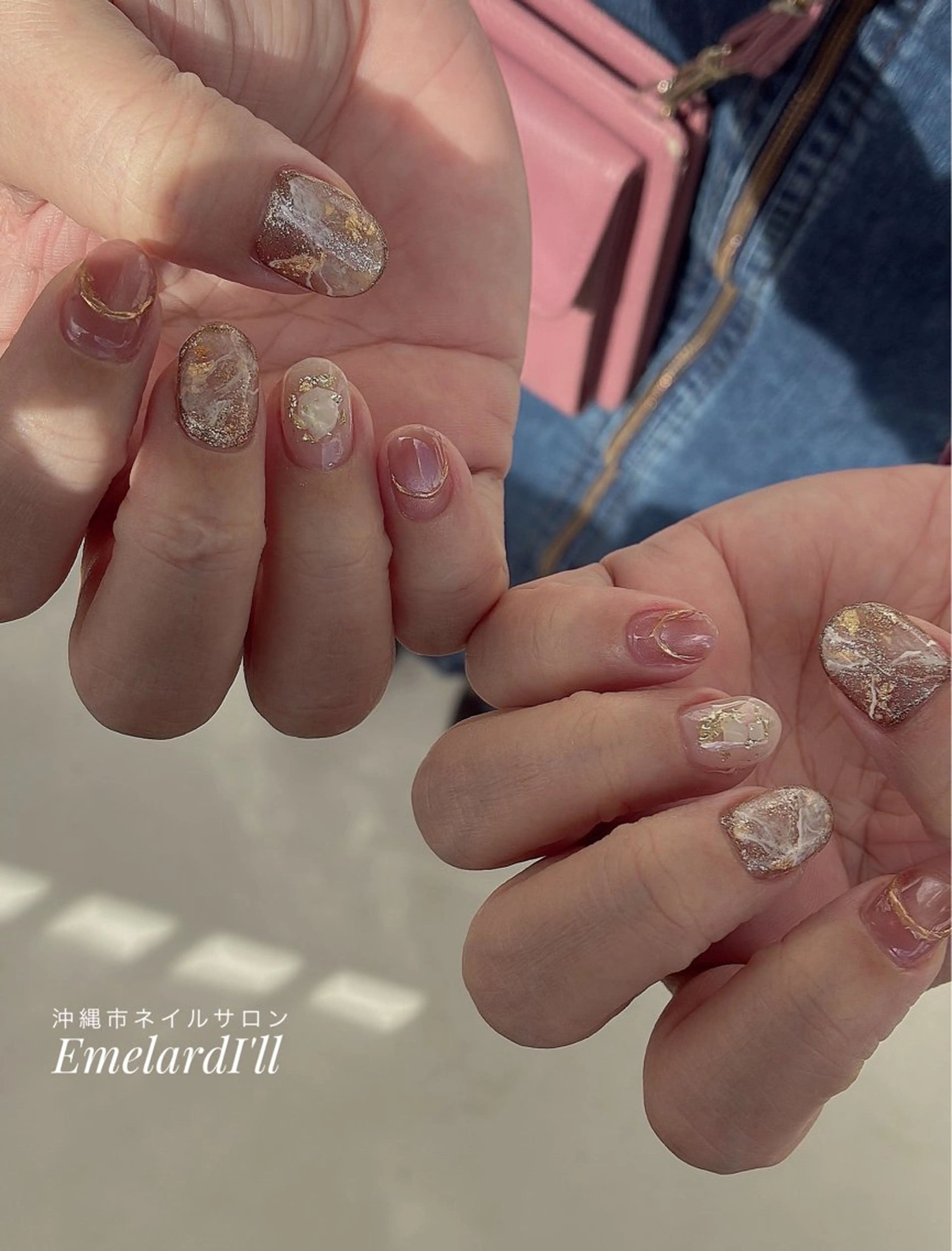 ミディアム 沖縄市ネイルサロン エメラルドアイルのネイルデザイン