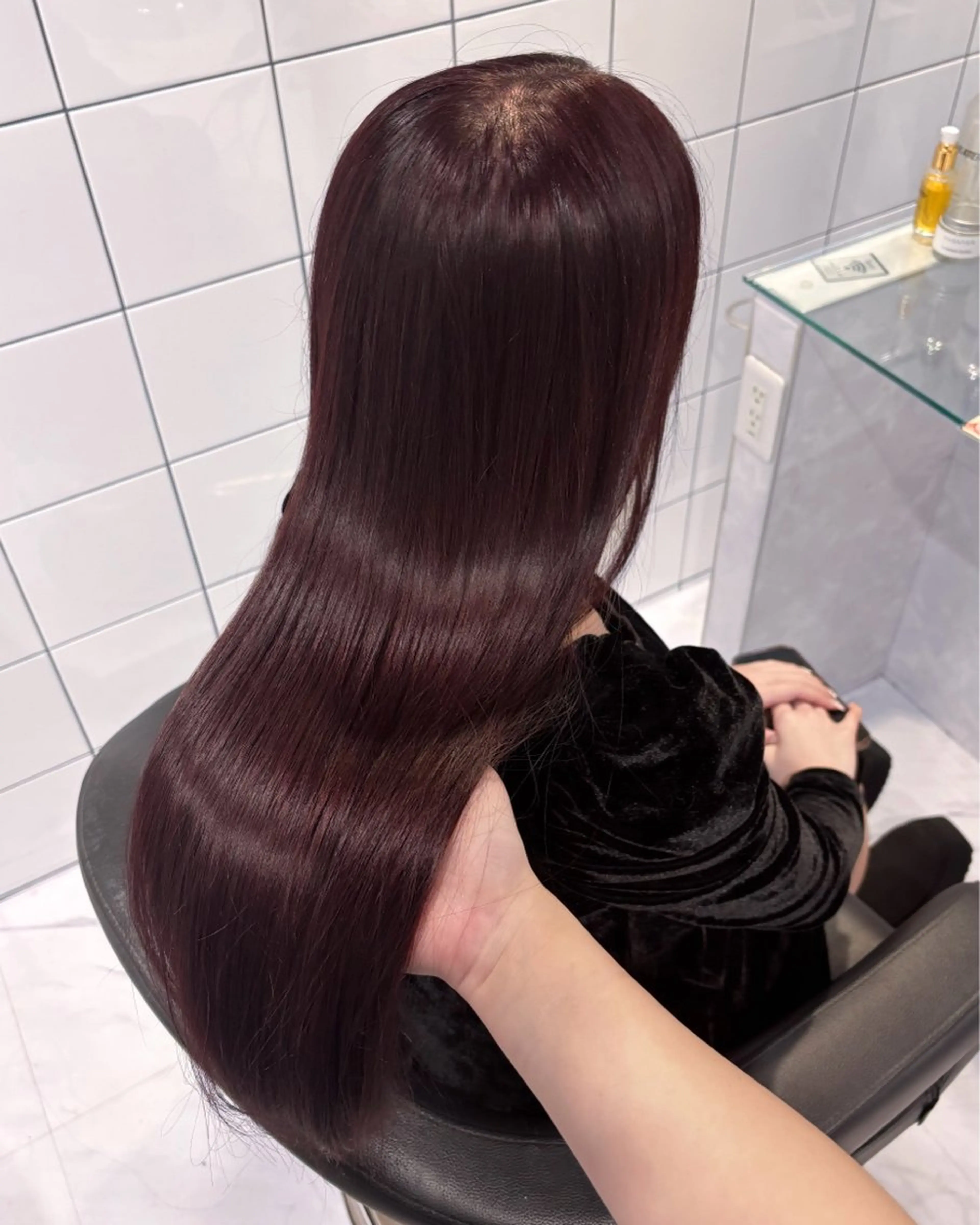 ロング カラー カット ヘアカラー トリートメント ヘッドスパ ヘアセット 表参道♡暗髪♡ 艶カラー♡アユミのヘアスタイル