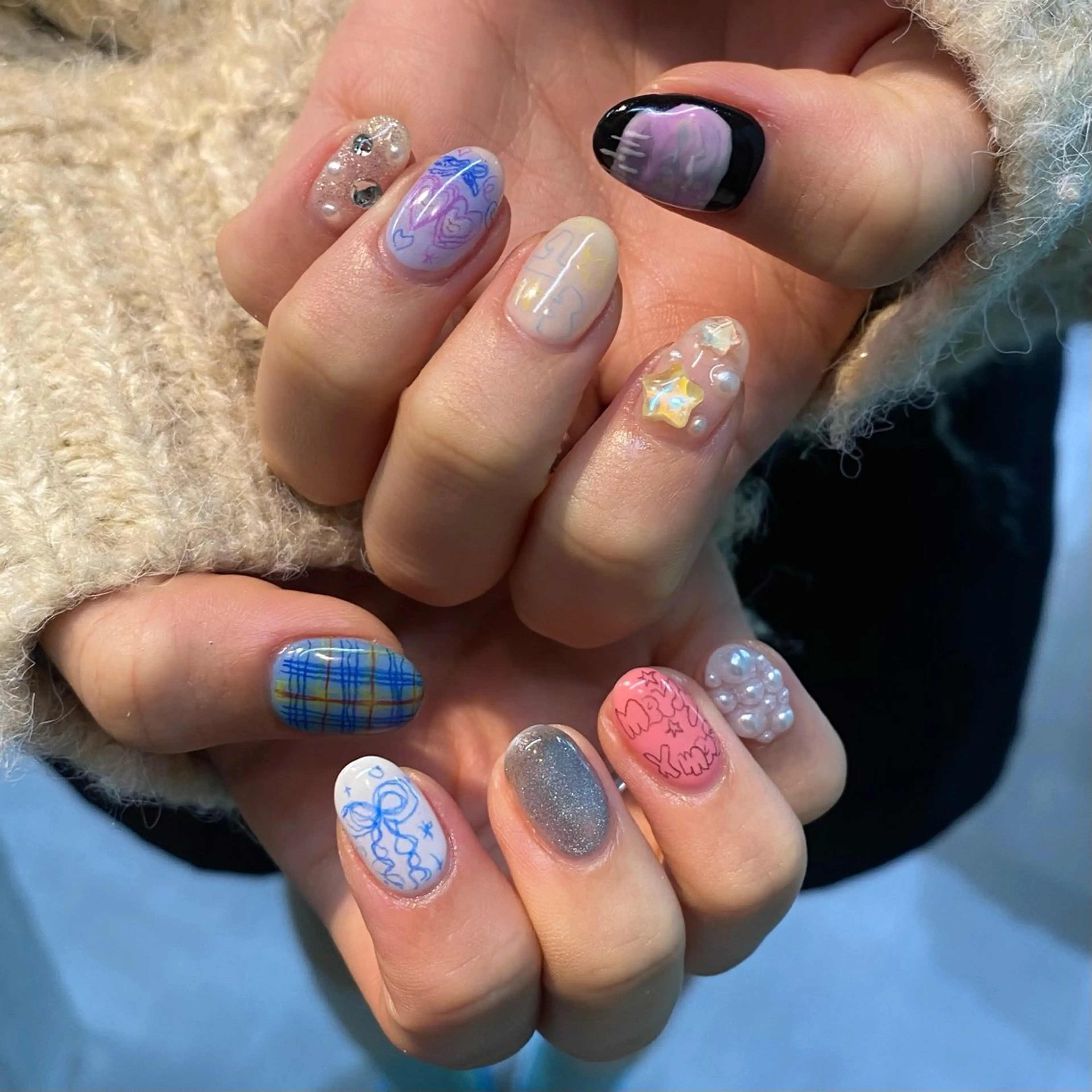 ネイル 持ち込み miyu ˚ ༘ ೀのネイルデザイン