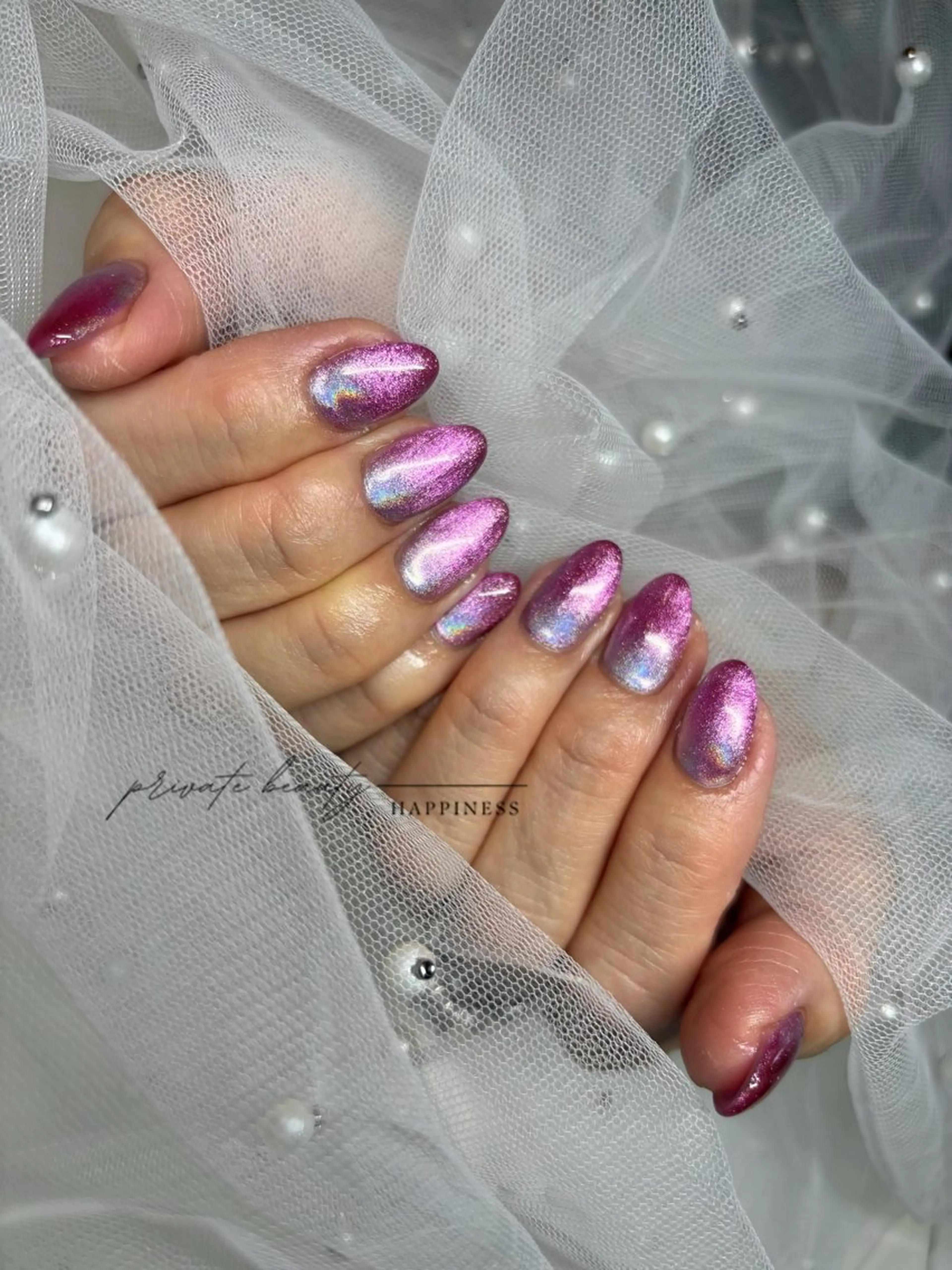 ネイル アートネイル ジェルネイル マグネットネイル スカルプネイル シンプルネイル happiness nailのネイルデザイン