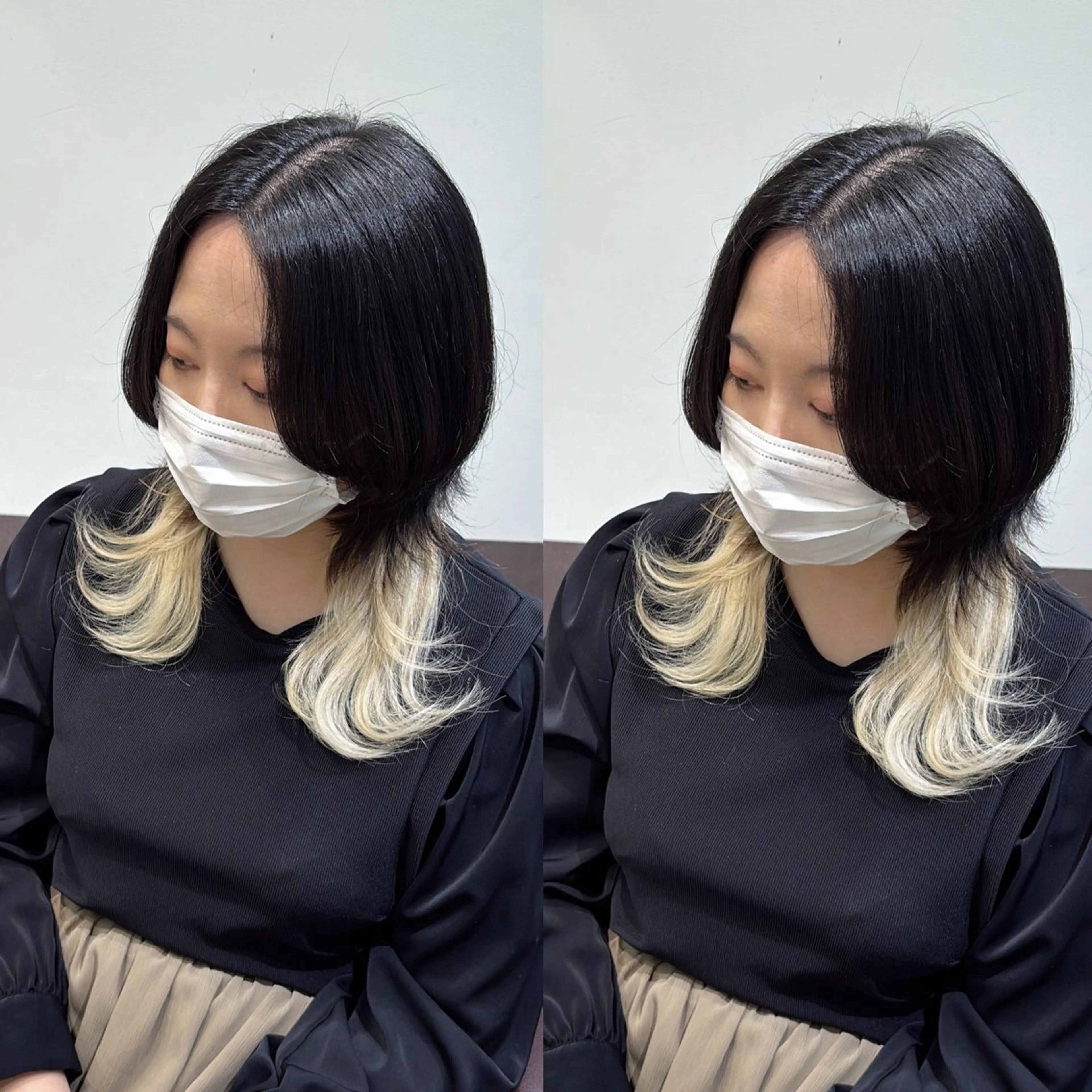 セミロング カラー カット ヘアカラー Minami. 🩵 再現性特化ヘアのヘアスタイル