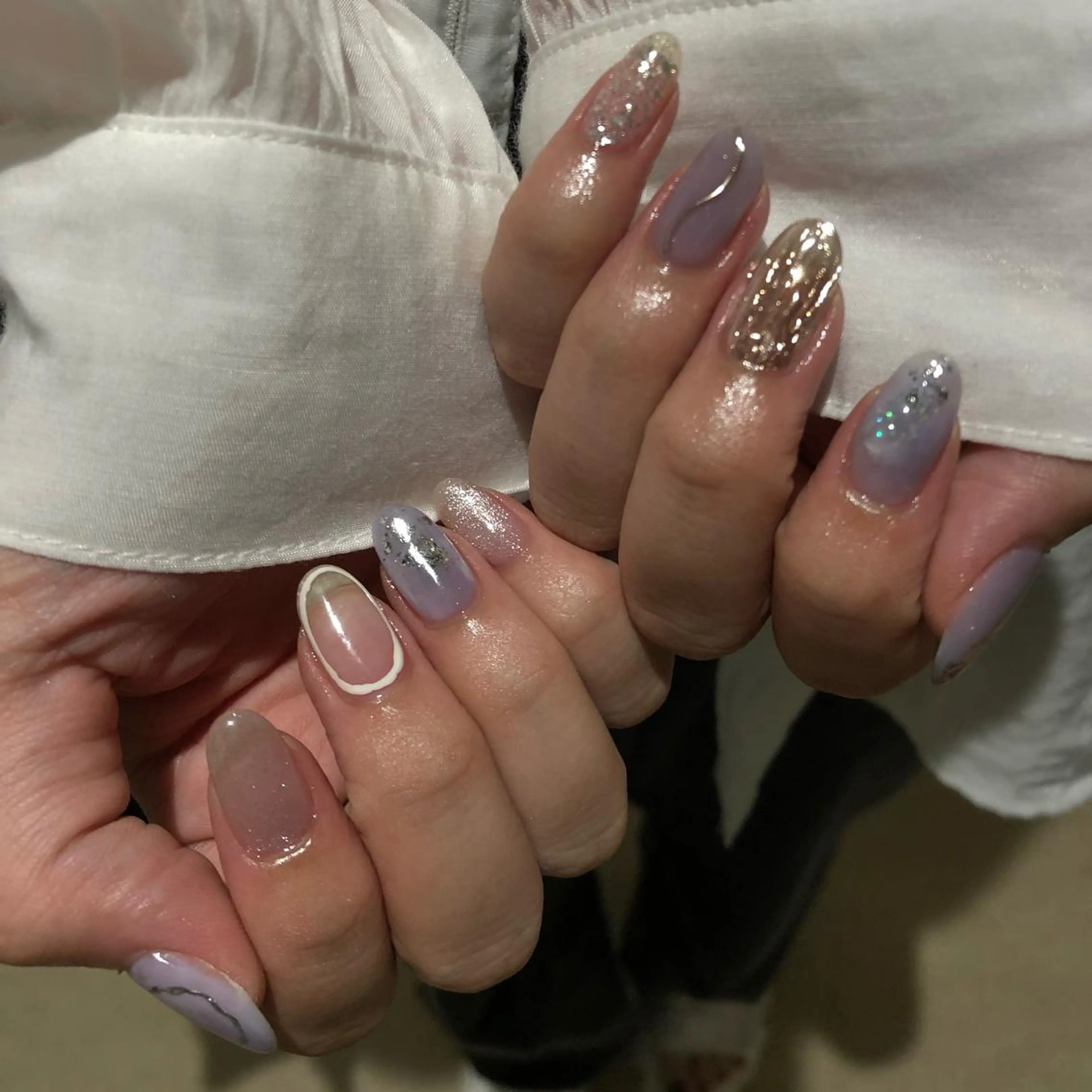 ネイル パラあり！フィルイン 美フォルムのネイルデザイン