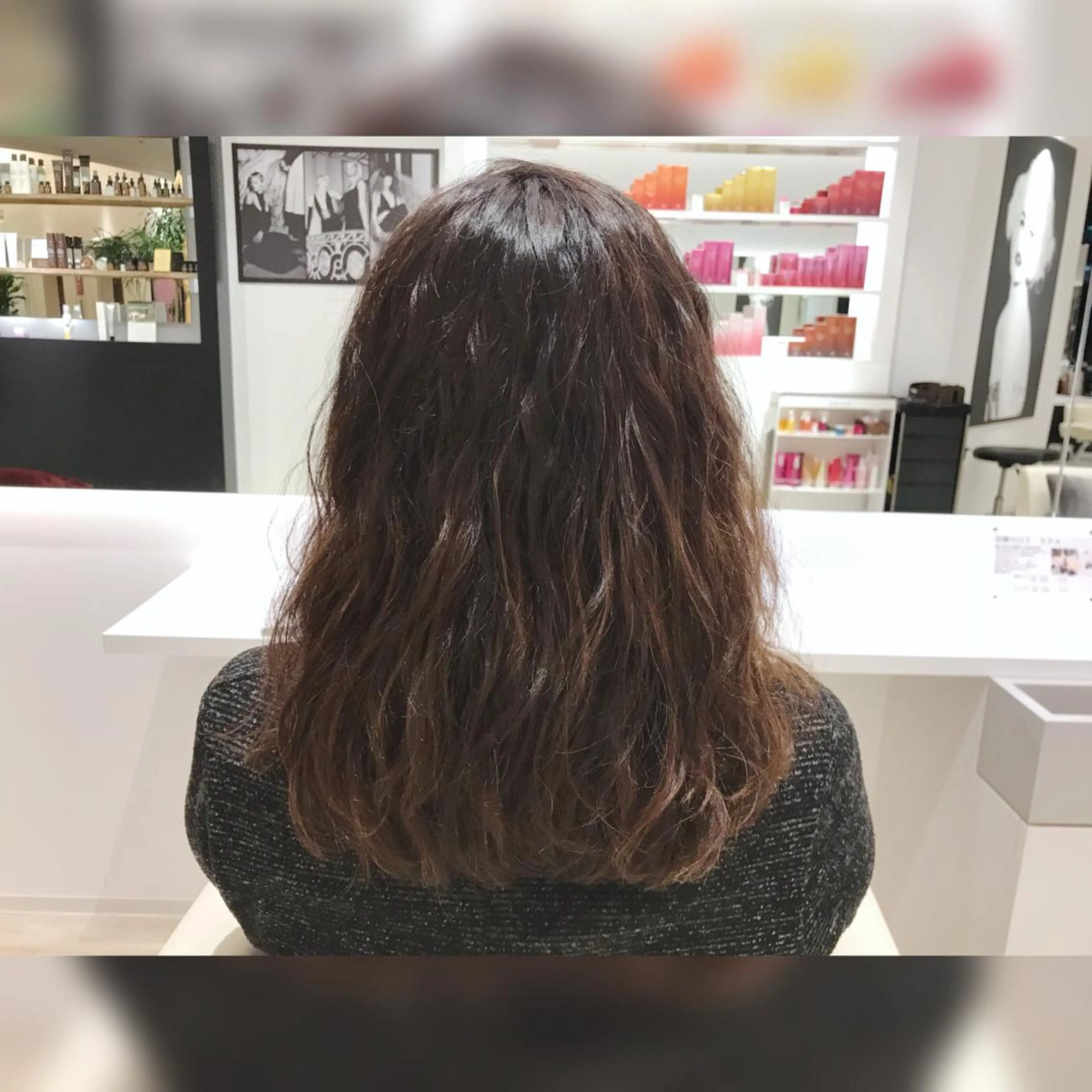 セミロング セミロングパーマ ショート/脱白髪染め ☆宇﨑悠実のヘアスタイル