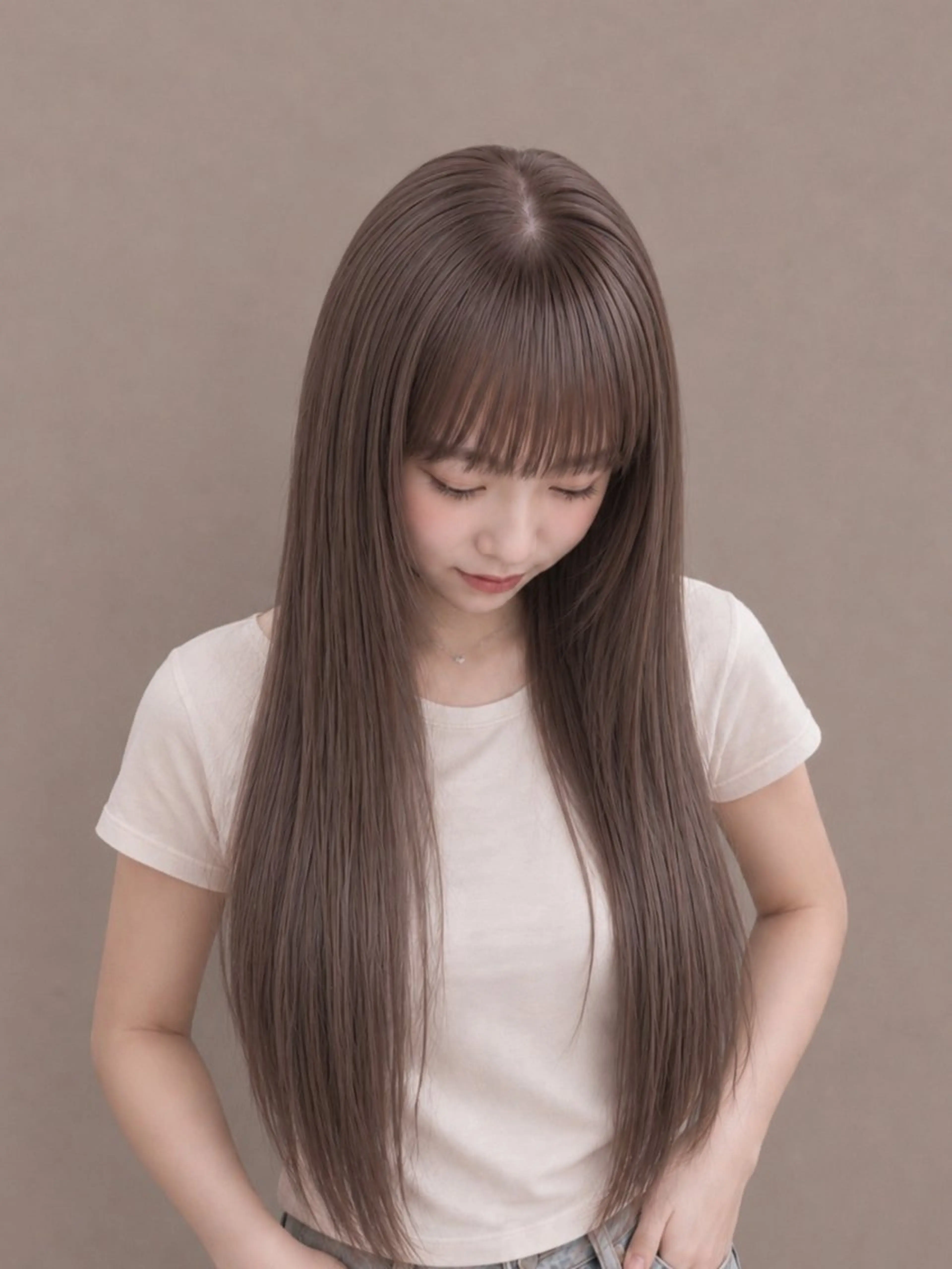 ロング カット ヘアカラー トリートメント wool TOKYO けいご[ブリーチ]のヘアスタイル