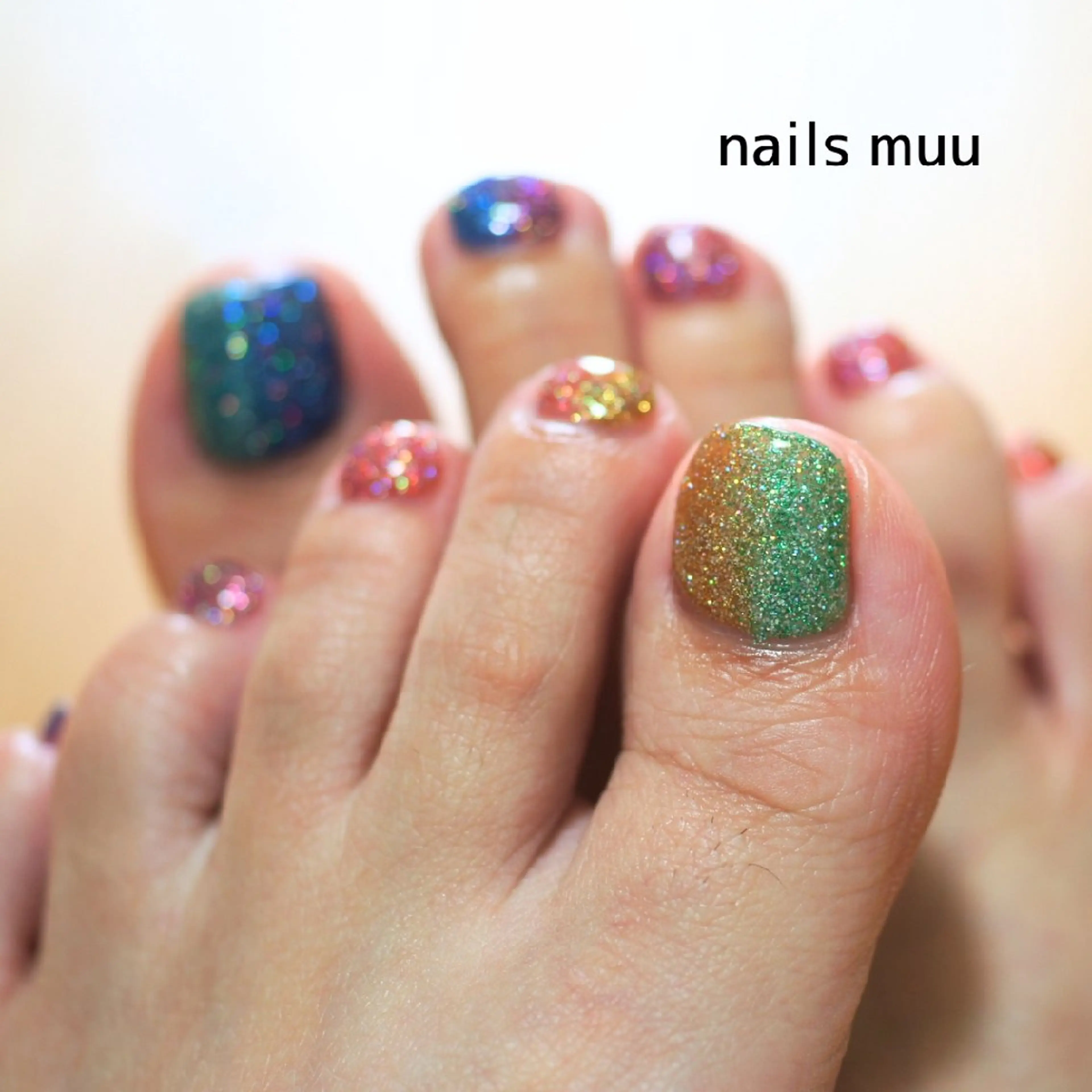 ネイル フラッシュネイル フットネイル nails muu まゆのネイルデザイン