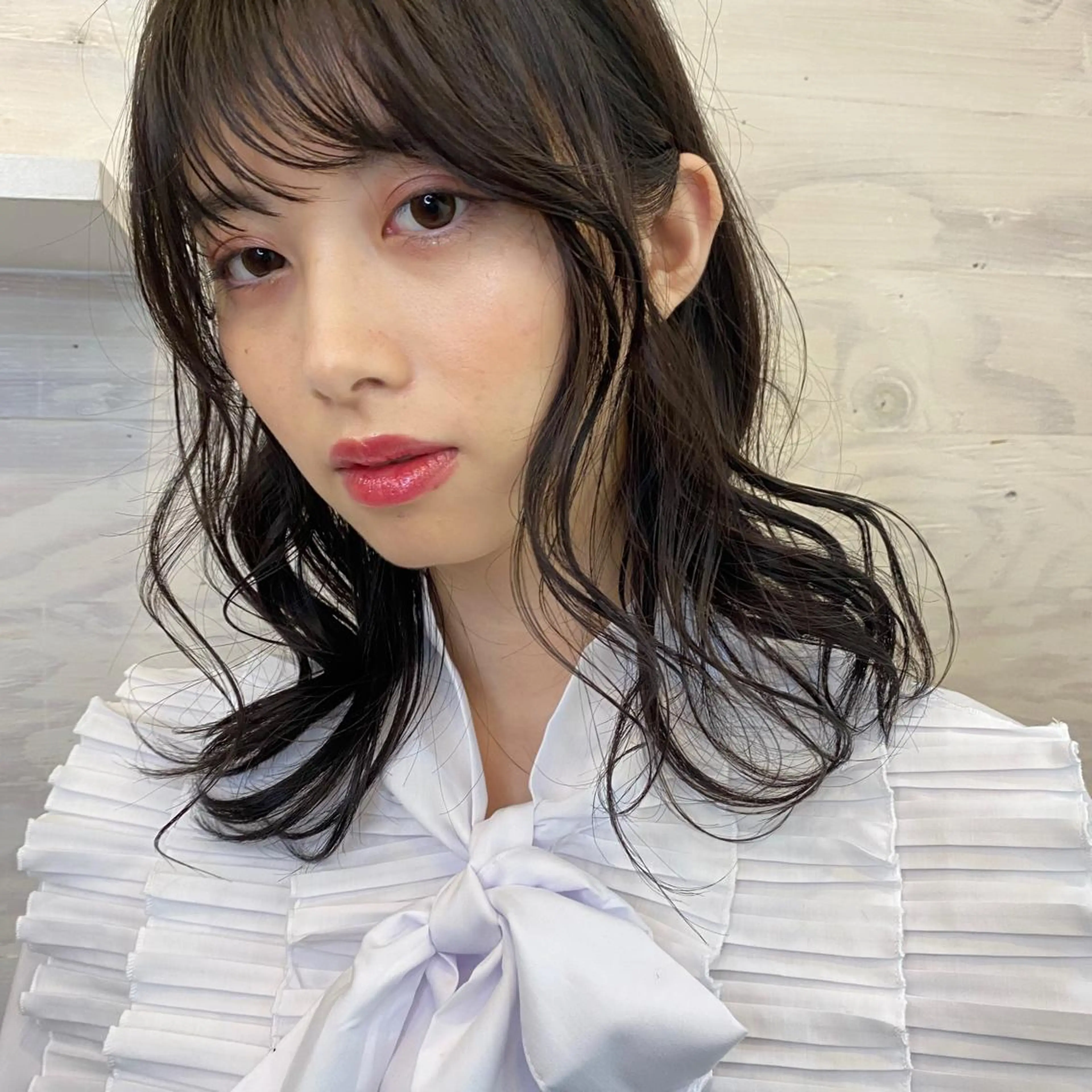 ミディアム 🪭risa 暖色/レイヤー🪭のヘアスタイル