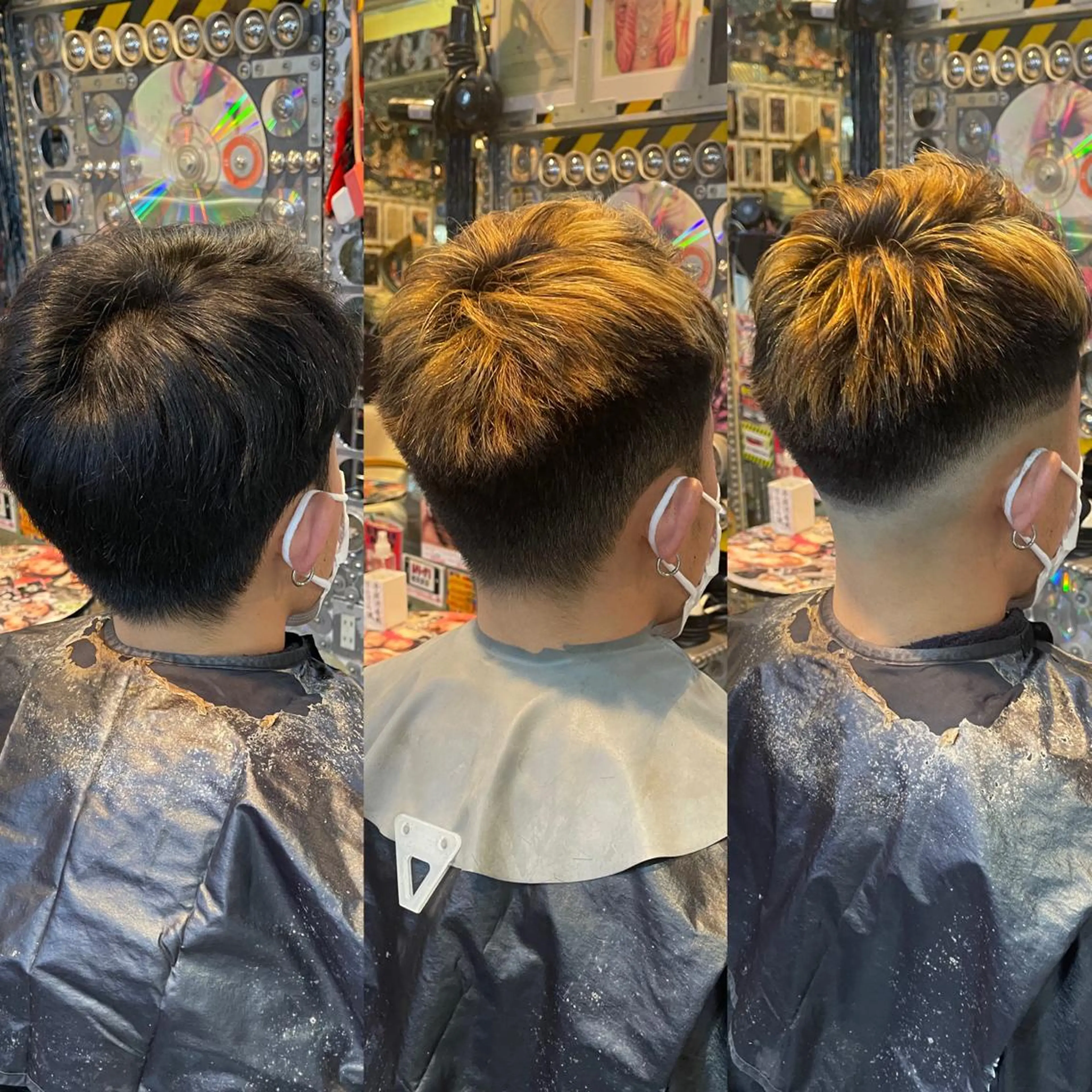 ショート カラー メンズ メンズブリーチ フェードカット メンズメッシュ スキンフェード 刈り上げ 🌈派手髪エクステ ブレイズ🌈ひろとのヘアスタイル