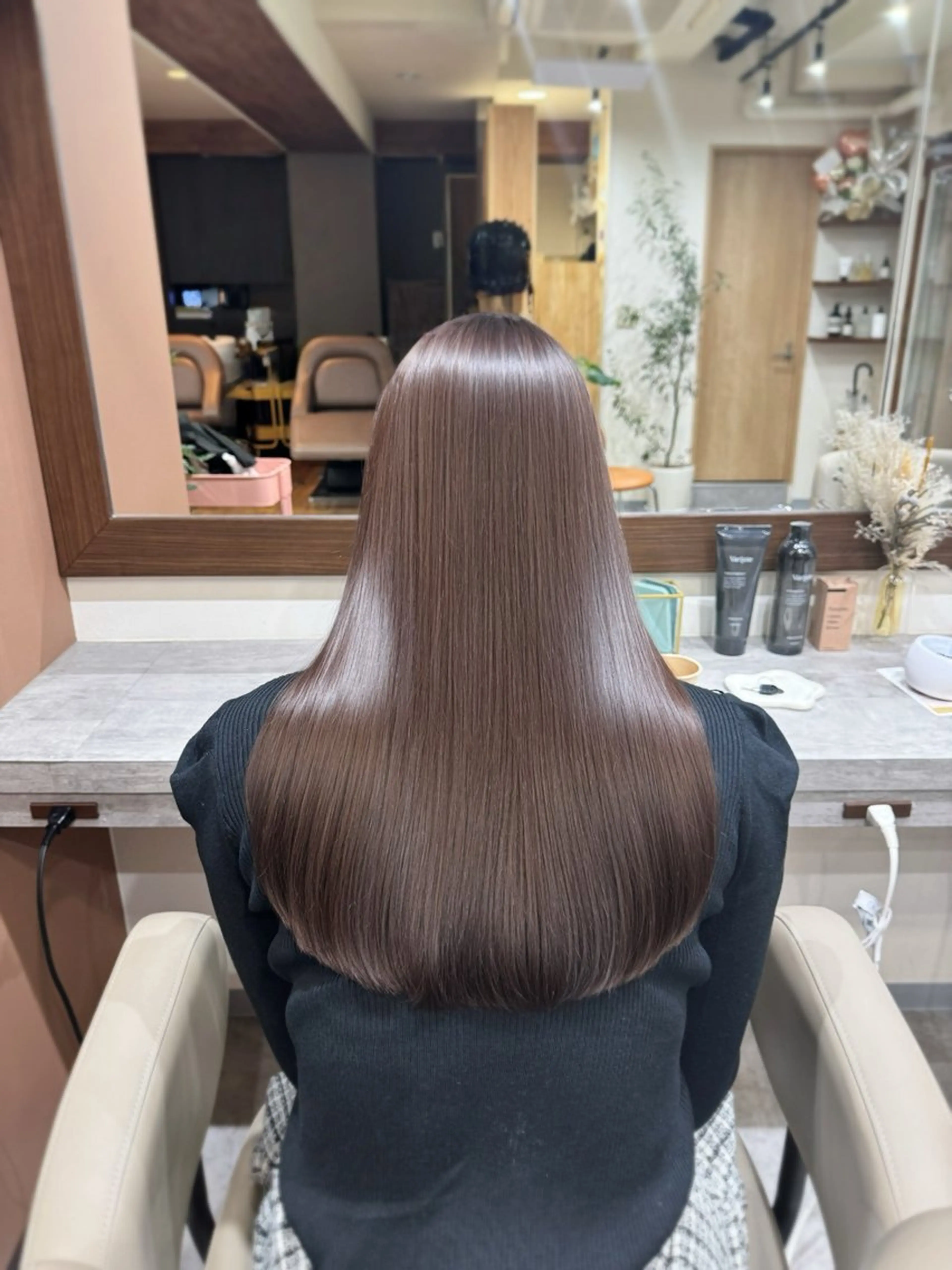 ロング カラー カット 縮毛矯正 韓国ヘア/韓国風 パーマ/kazueのヘアスタイル