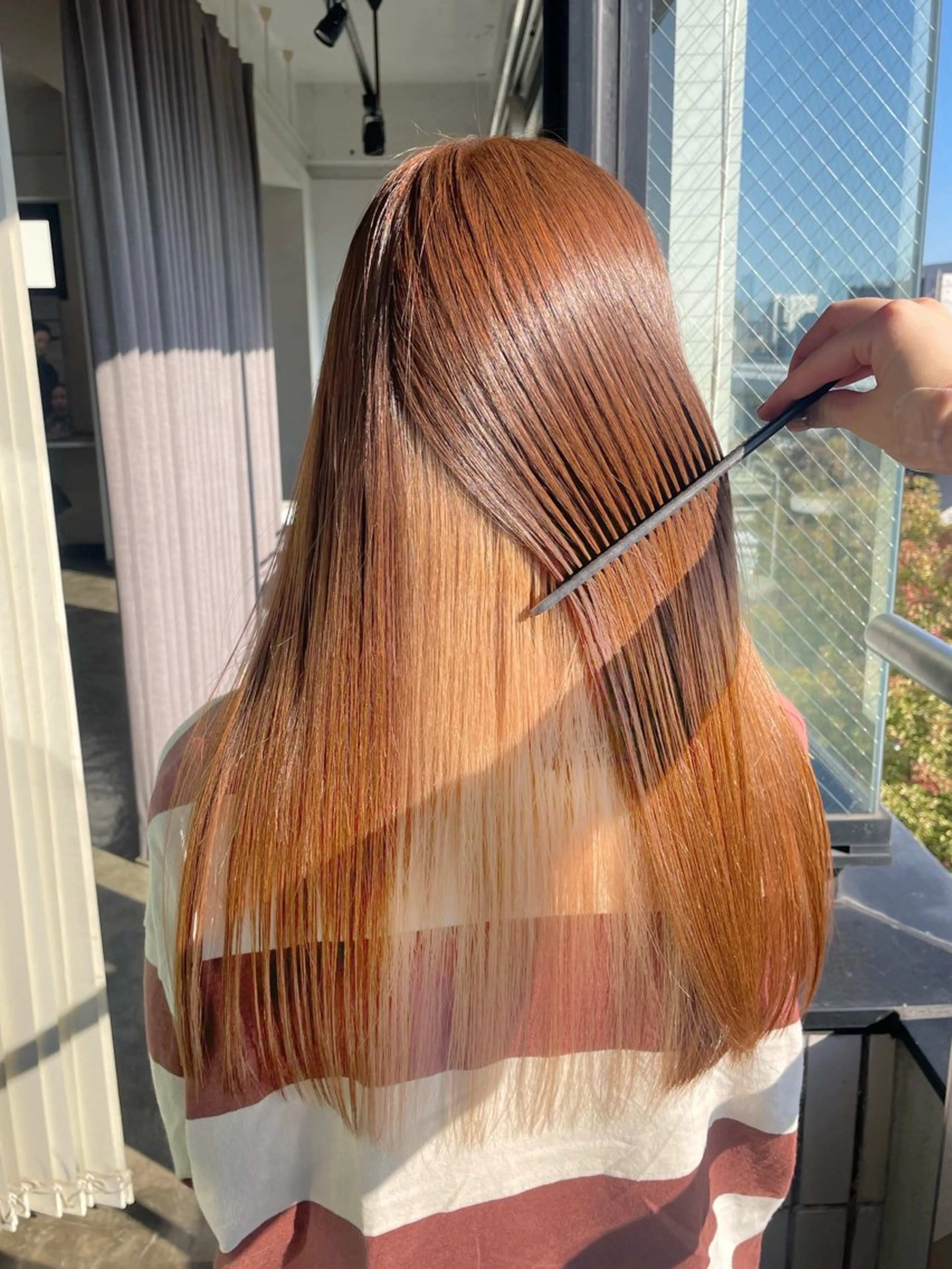 ロング カラー ベージュカラー ブリーチ ブラウンカラー ケアブリーチ ケアカラー ヘアカラー トリートメント 暖色カラー🍒 ケアブリーチ/akiのヘアスタイル