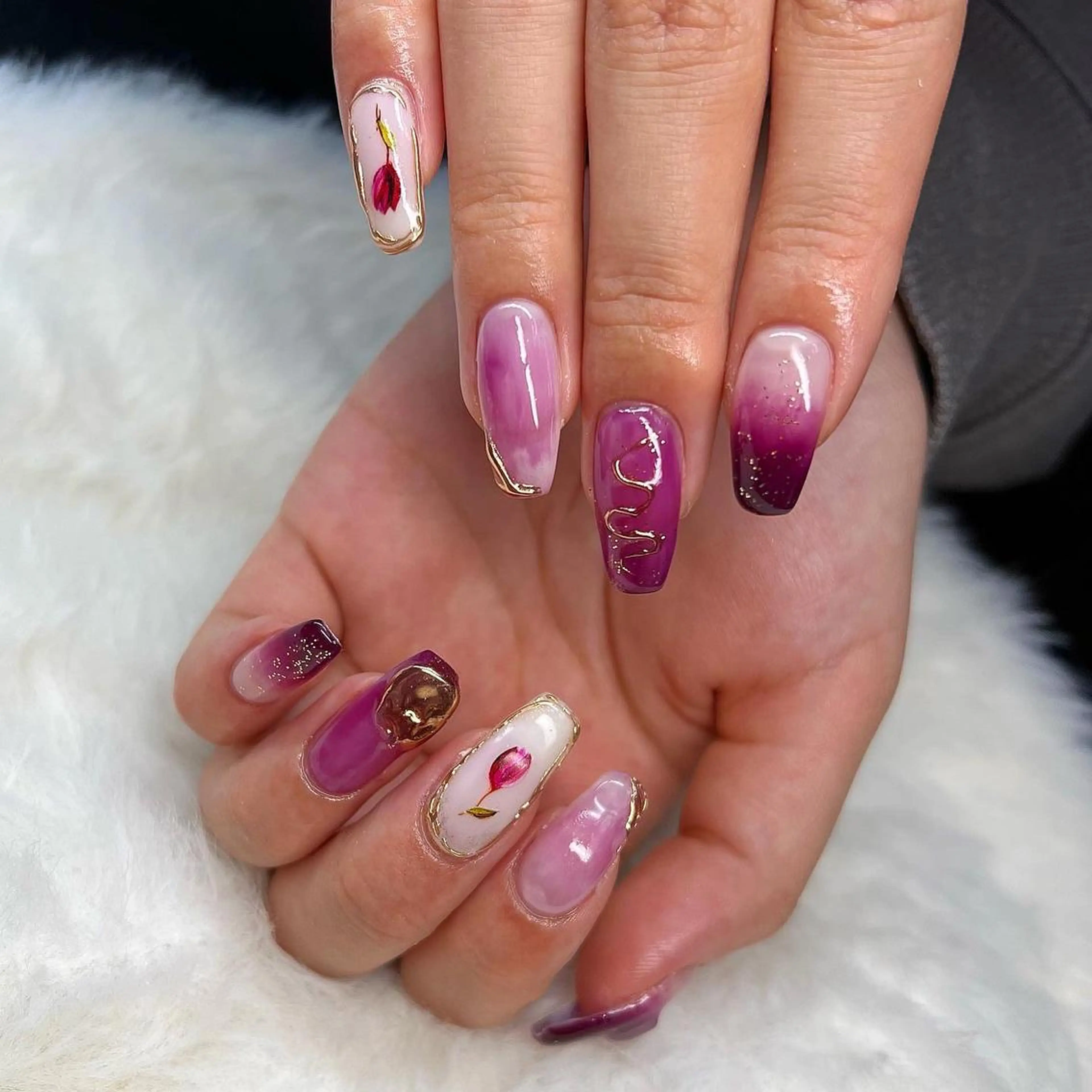 ミディアム ネイル nail salon azuのネイルデザイン