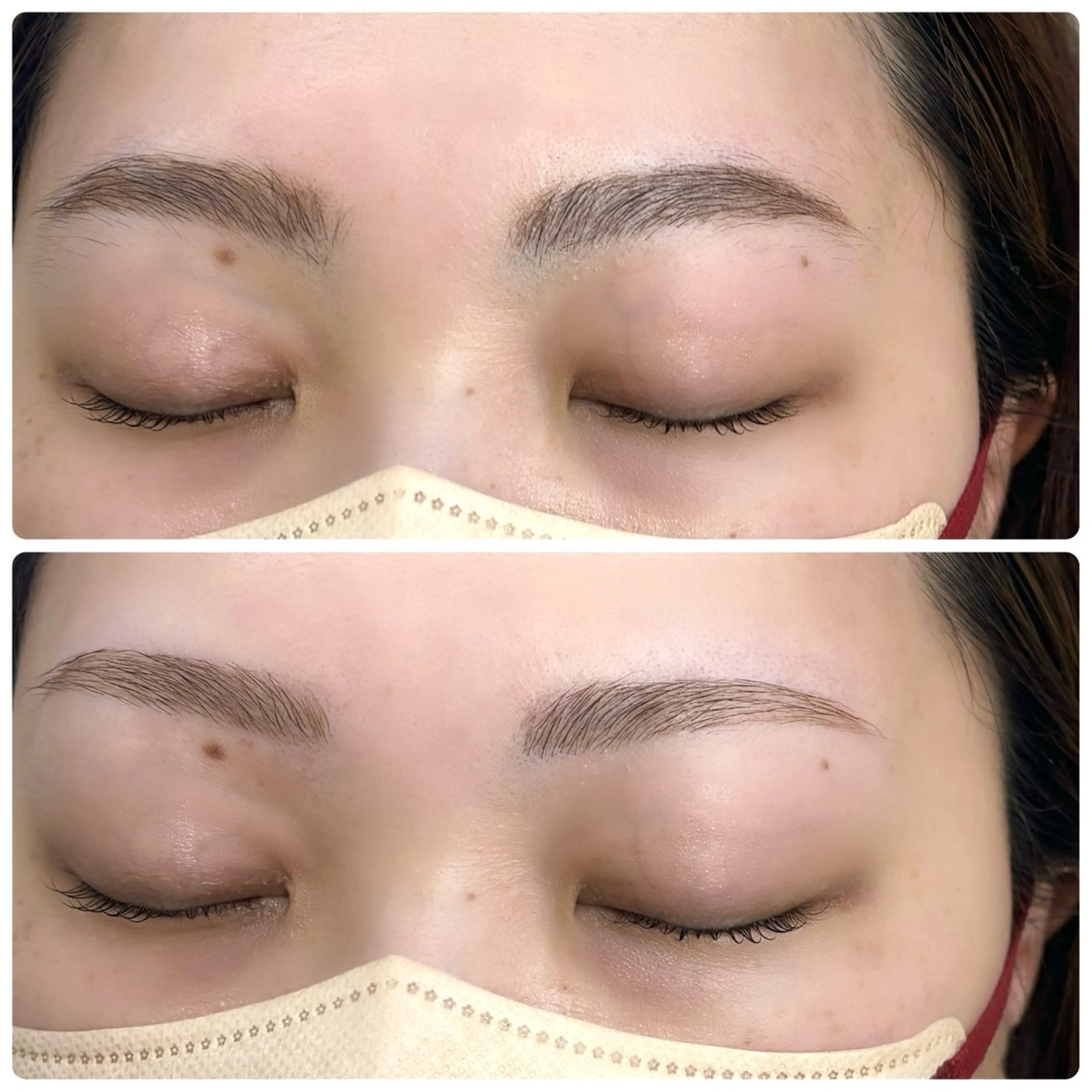 眉スタイリング【オーガニックwax/メイク込み】の写真