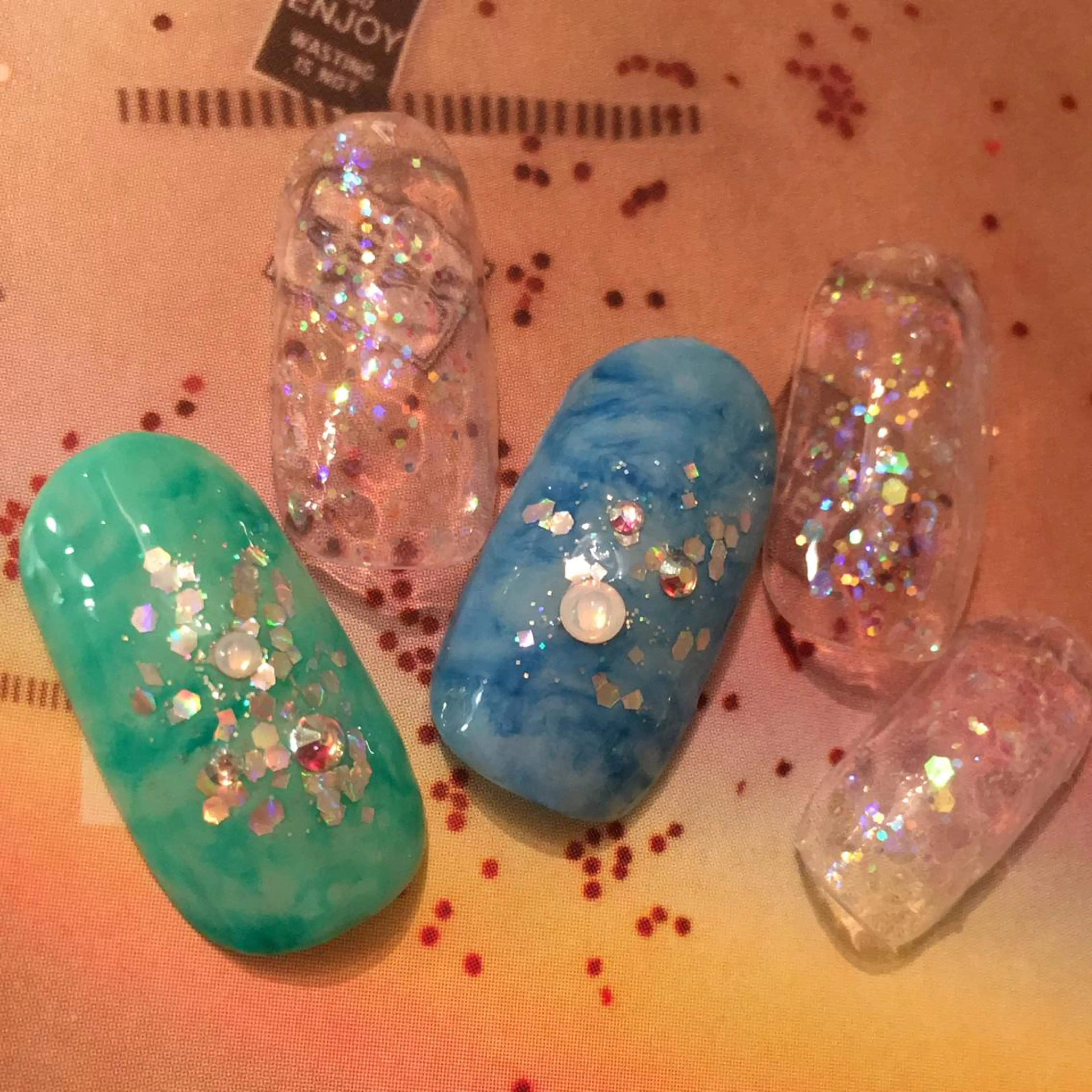 ネイル キラキラネイル 春ネイル 古川 里美のネイルデザイン