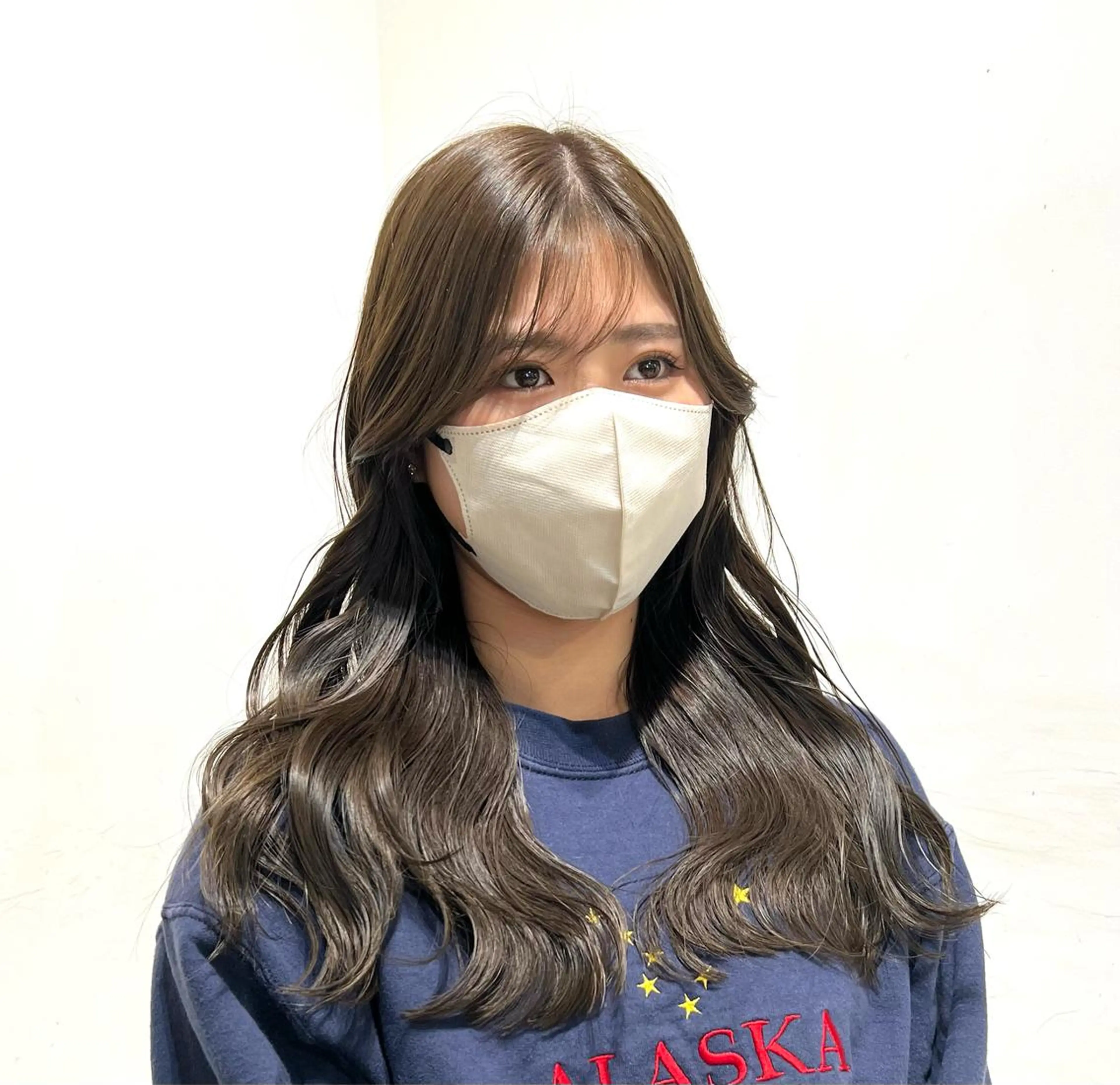 ロング カラー カット ヘアカラー トリートメント 赤みゼロ/透明感 カラー🌿KANTAのヘアスタイル