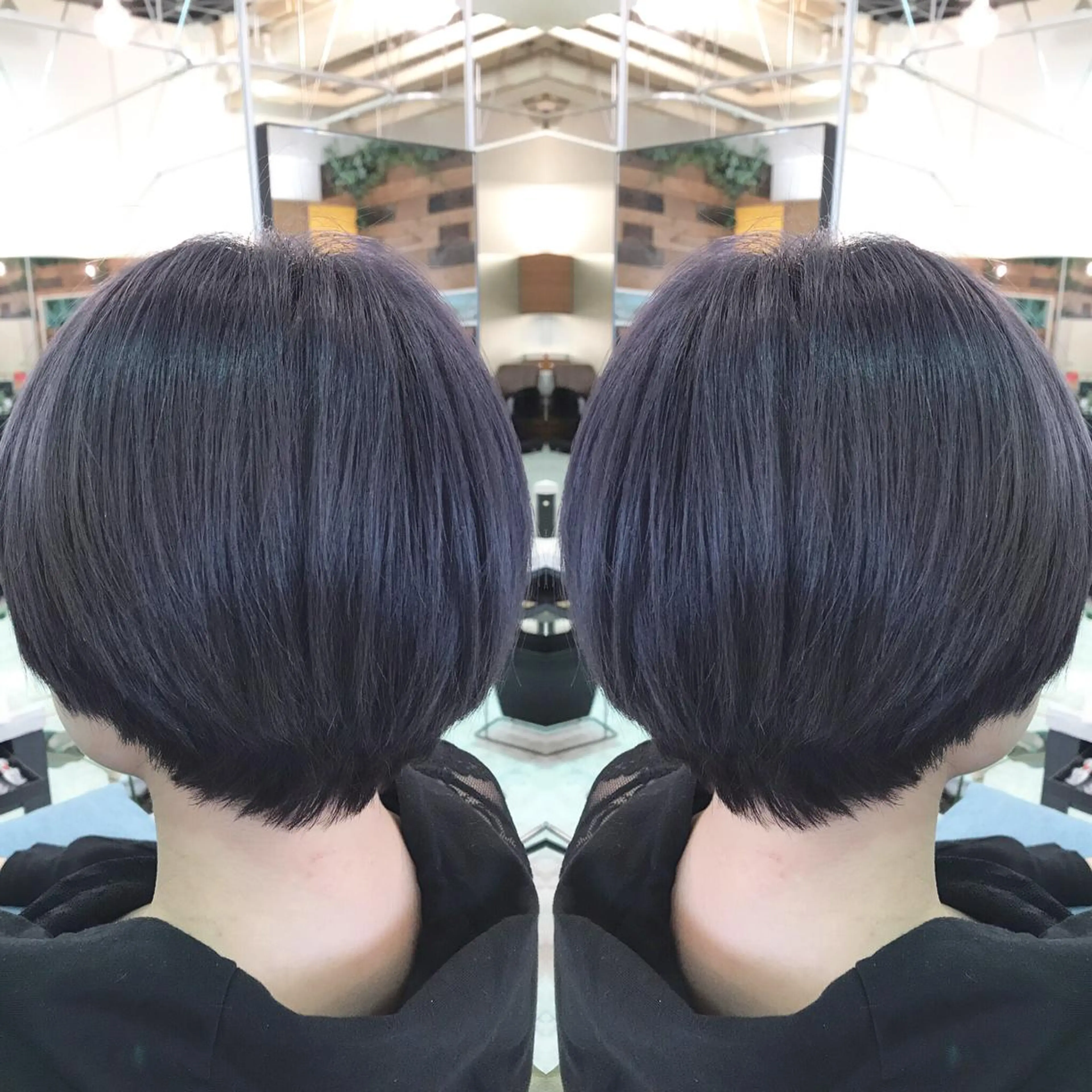 ショート カラー アッシュ ラベンダーカラー 青木 茂樹⭐️ 透明感カラーのヘアスタイル