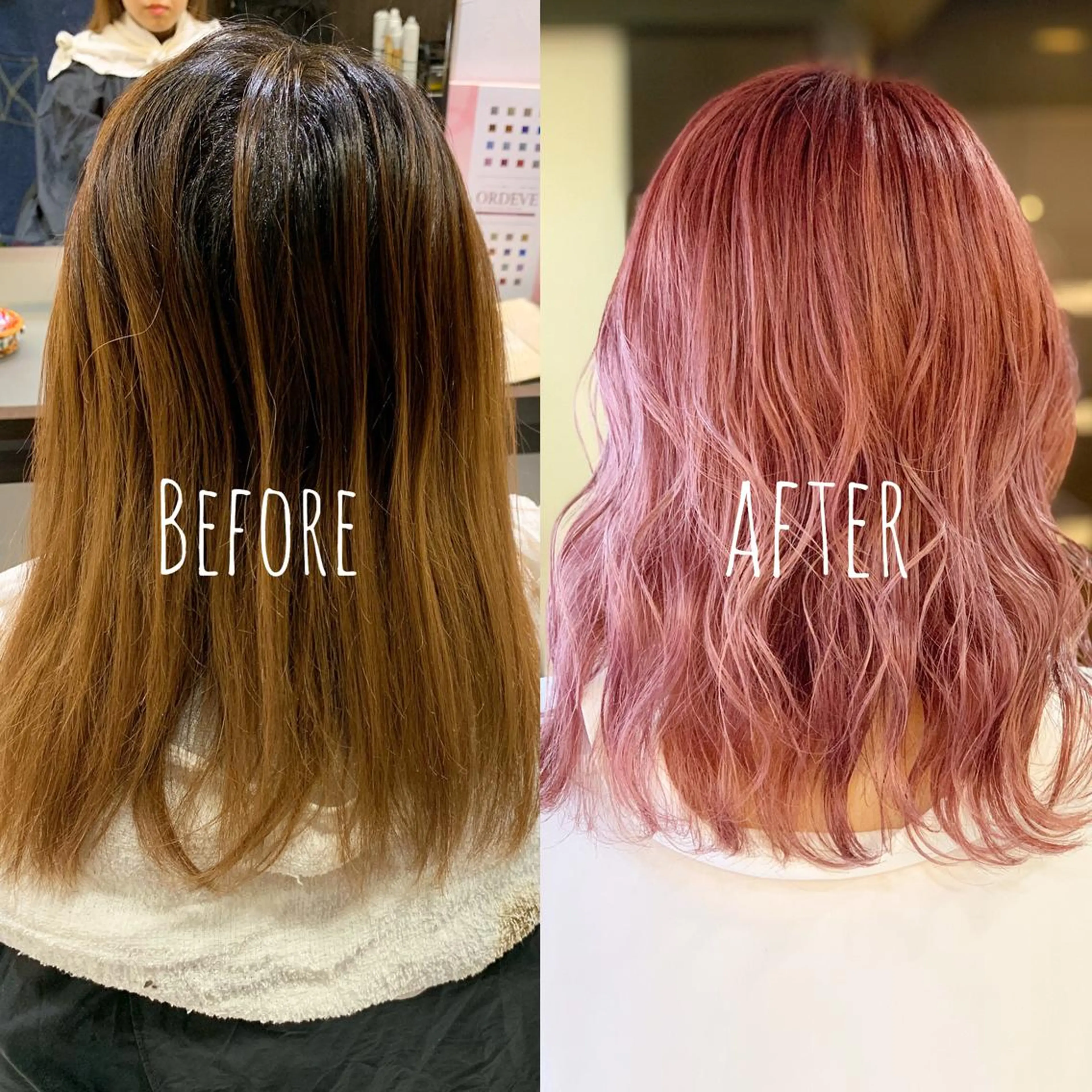 地域最安値❤️🧡💛艶ダブルカラー(全体)＋修復トリートメント＋毛先のメンテナンスカット無料✂️の写真