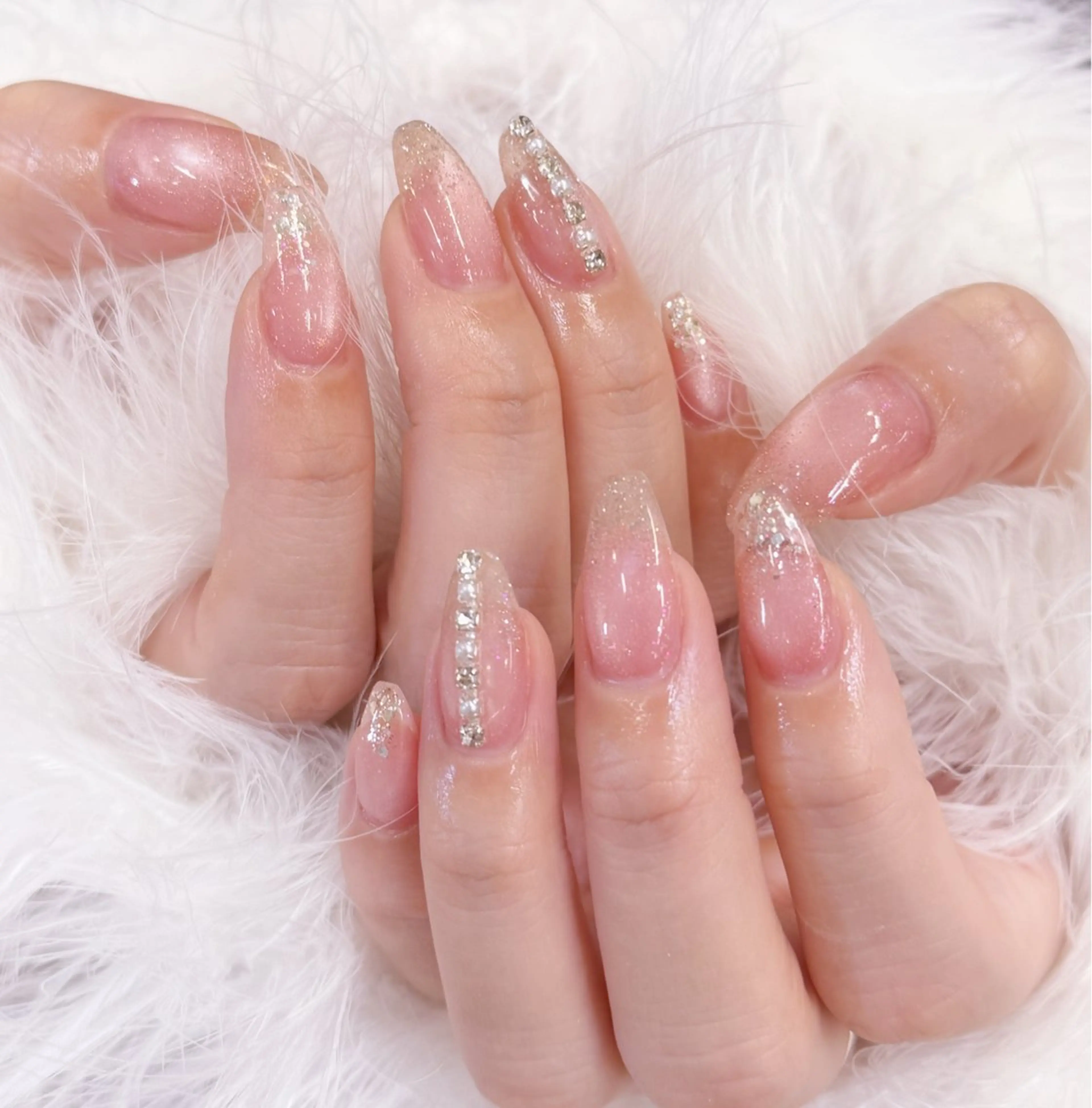 ネイル アートネイル フラッシュネイル フラワーネイル ジェルネイル ガーリー Puti nailのネイルデザイン