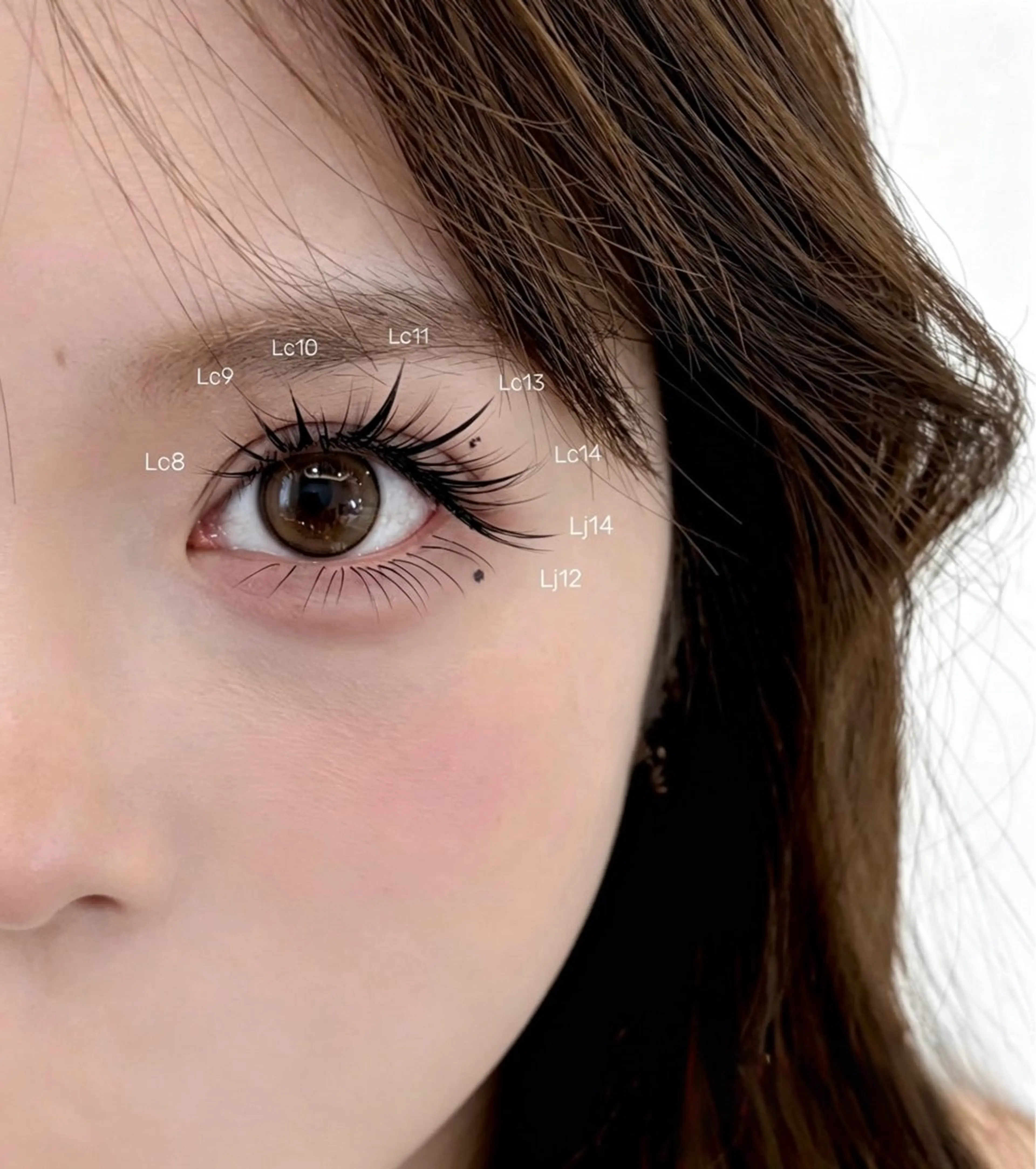 マツエク・マツパ 束感まつ毛 Lカール ワンホンマツエク マツエク パリジェンヌ マツエク専門店　玲子のマツエク・マツパデザイン