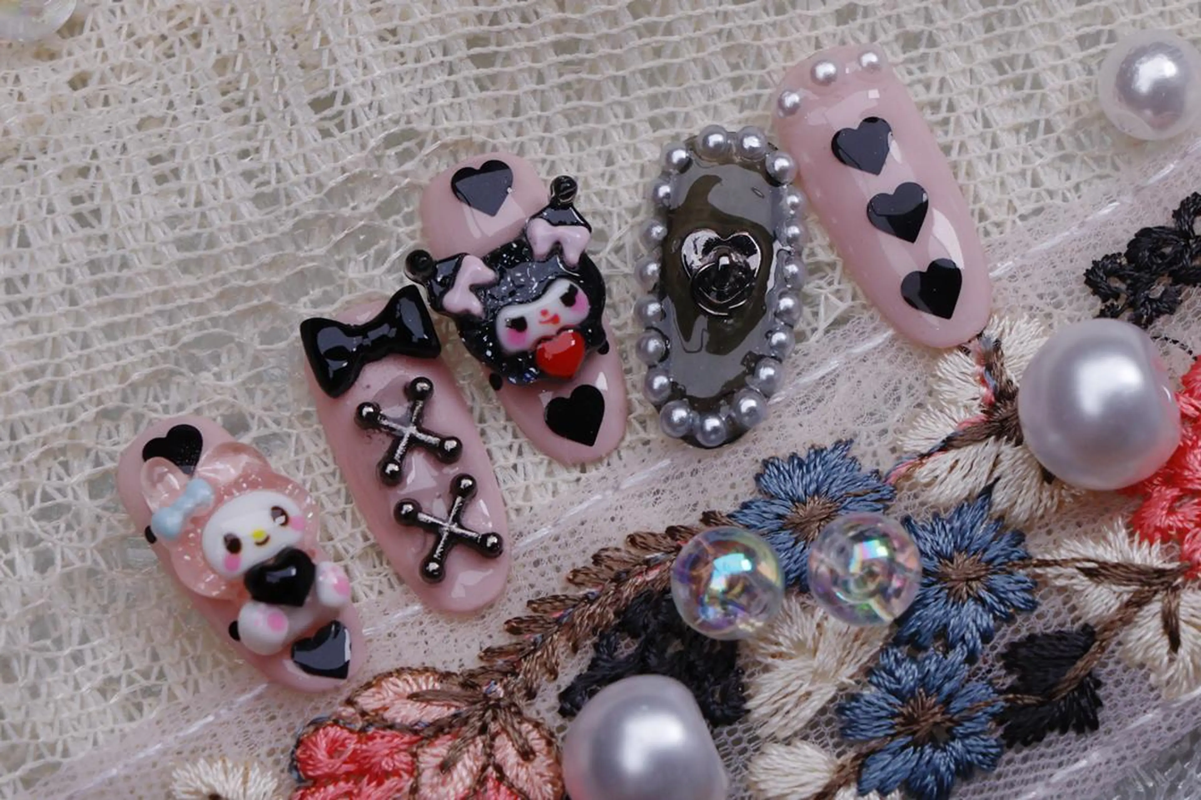 ネイル ハロウィン ロングネイル マグネットネイル スカルプネイル ネイルチップ Mss えりのネイルデザイン