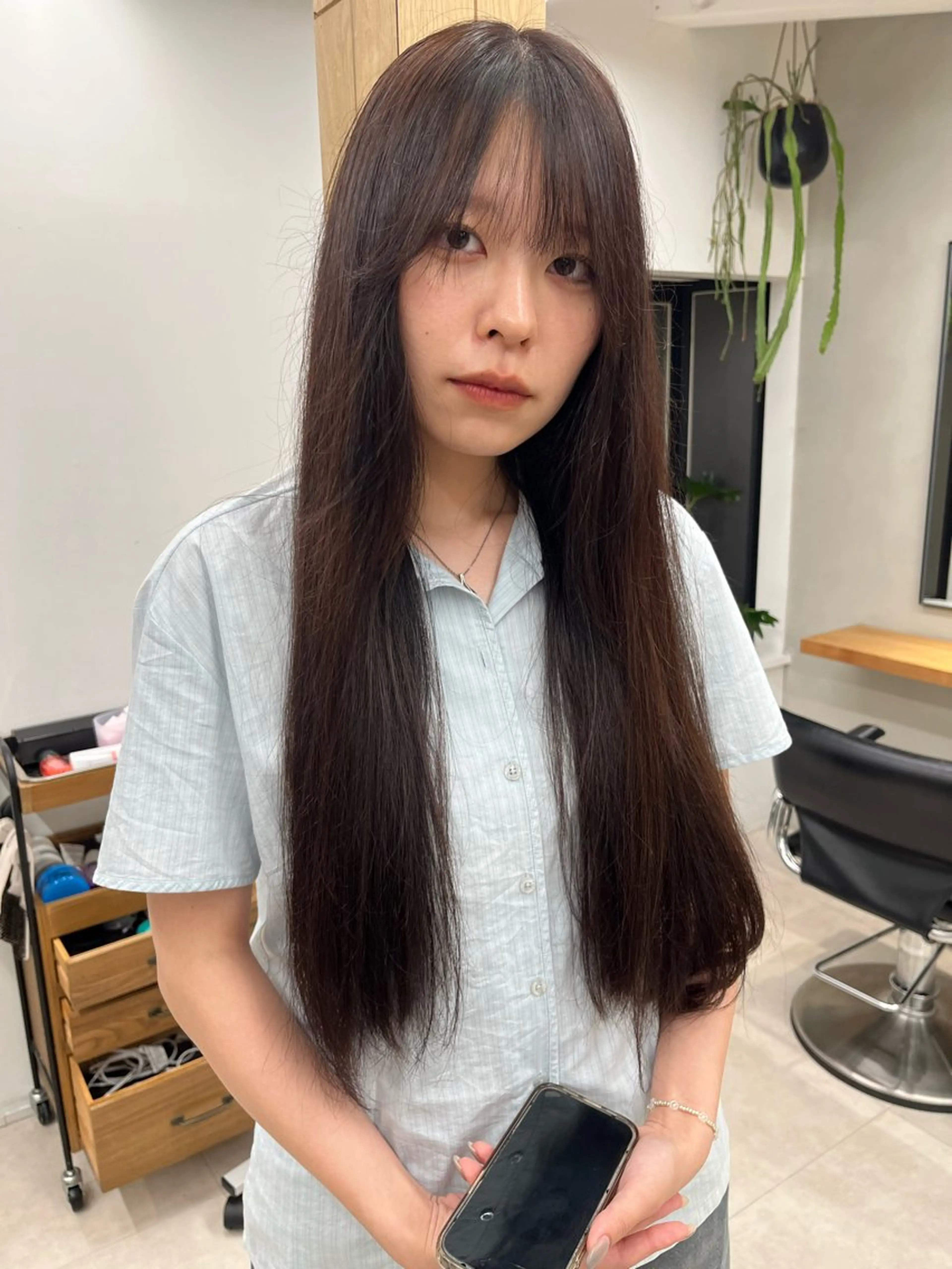ミディアム カラー ヘアカラー トリートメント 赤み消しカラー/ ナチュラル/トモキのヘアスタイル
