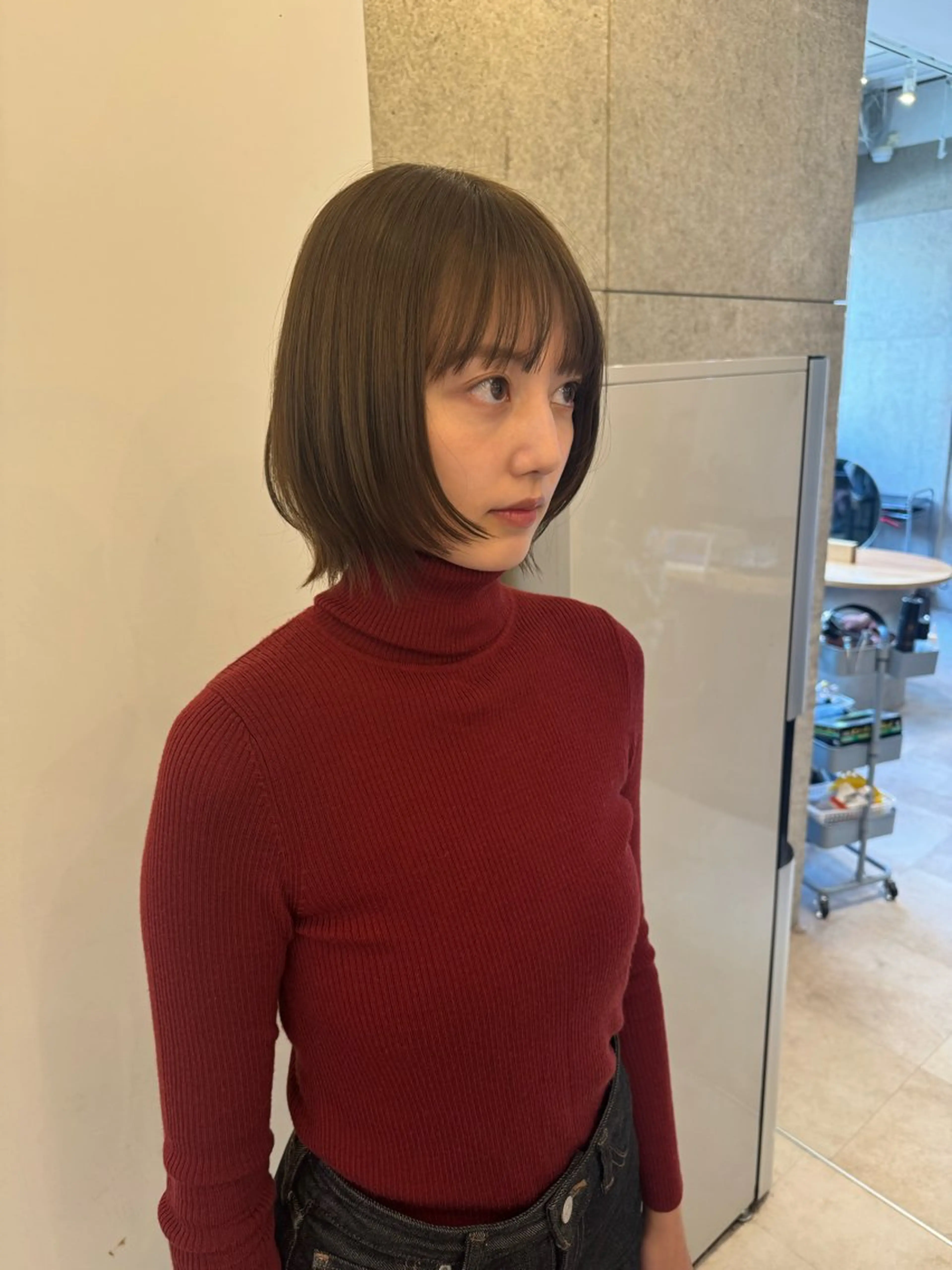 ミディアム ボブレイヤー ボブ レイヤーカット カット トリートメント 💎艶カラー髪質改善 💎🐇uraraのヘアスタイル