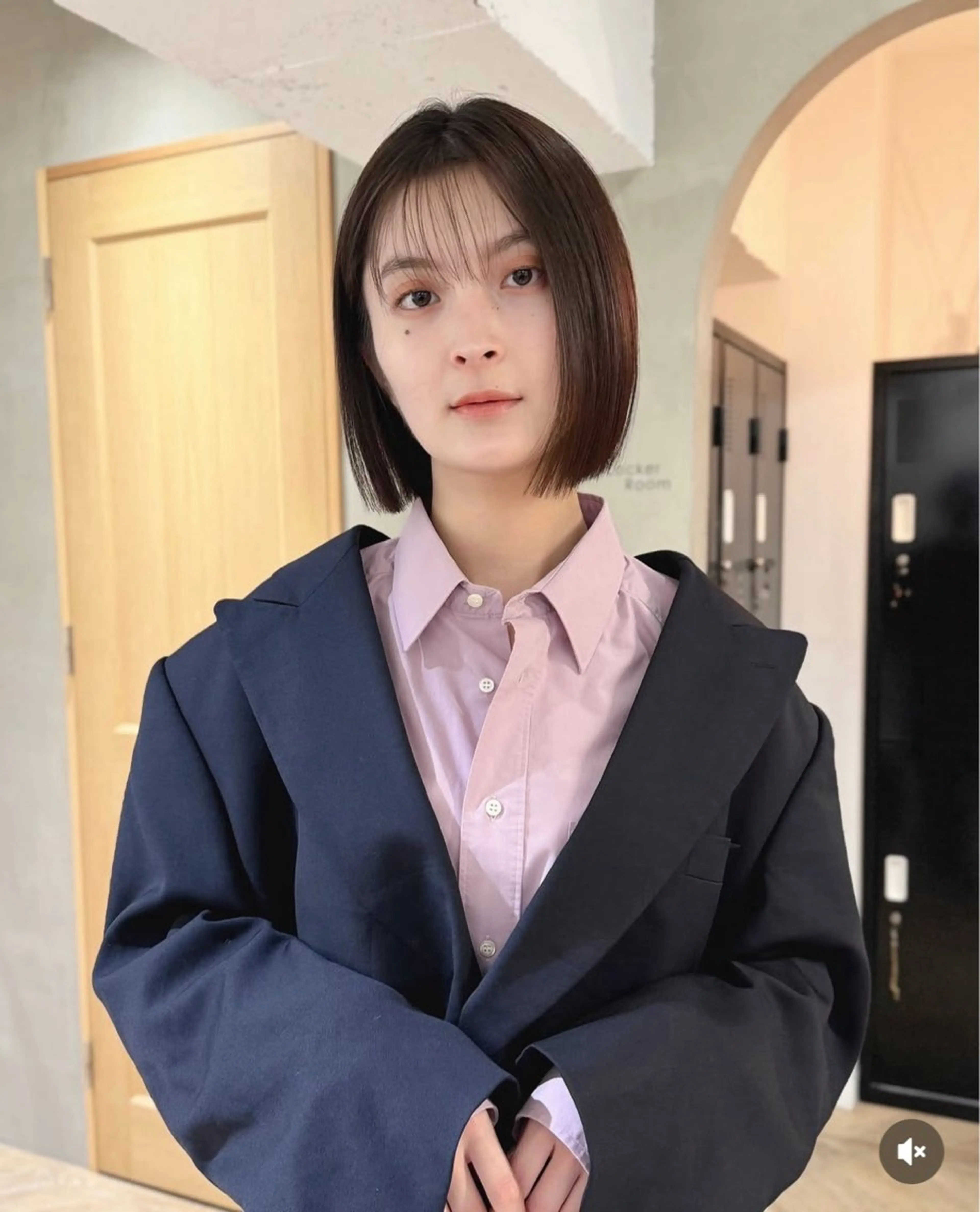 ショート カラー レイヤーカット🍏 パーマ/ののかのヘアスタイル