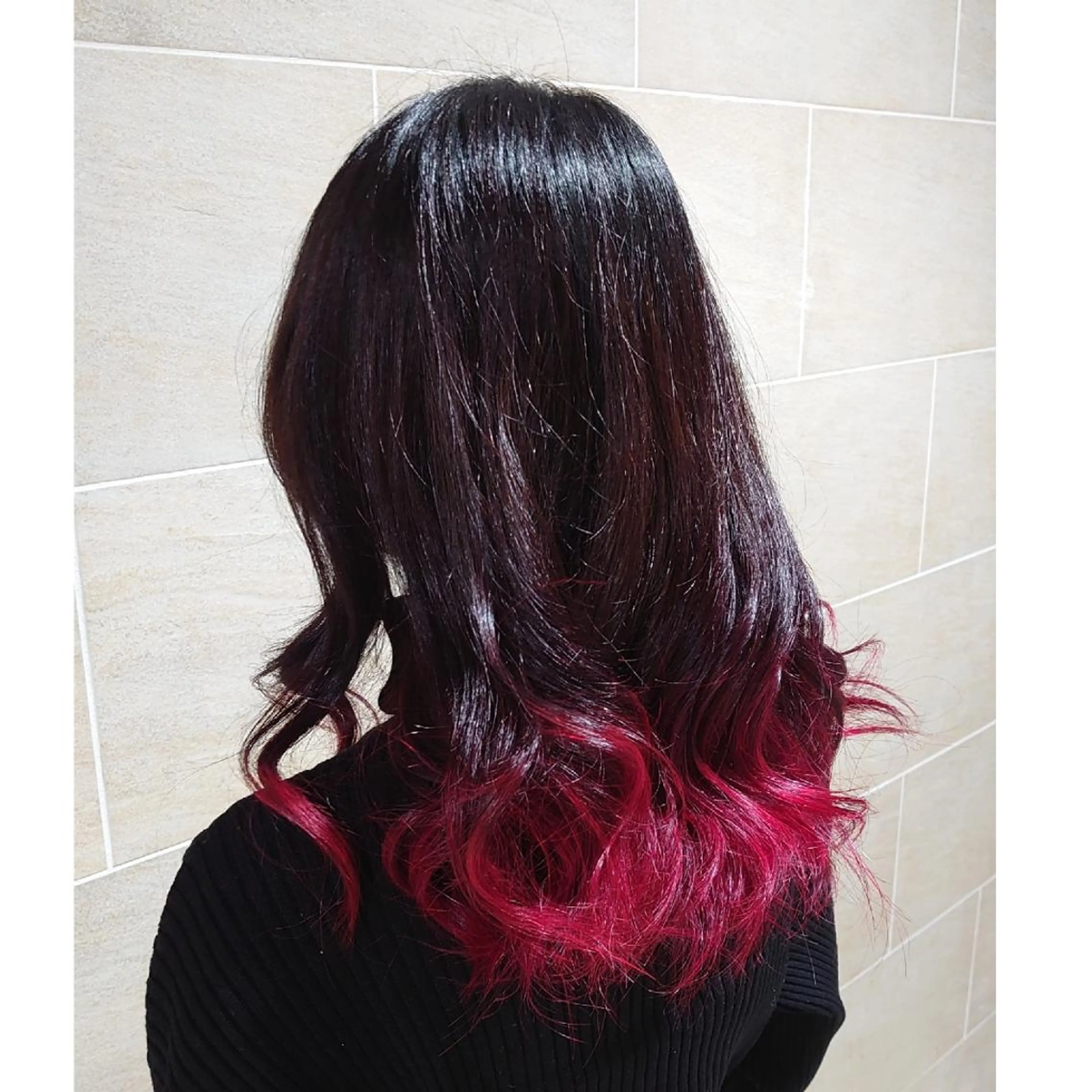 カラー ロング グラデーションカラー ピンクカラー 宮本  星羅のヘアスタイル