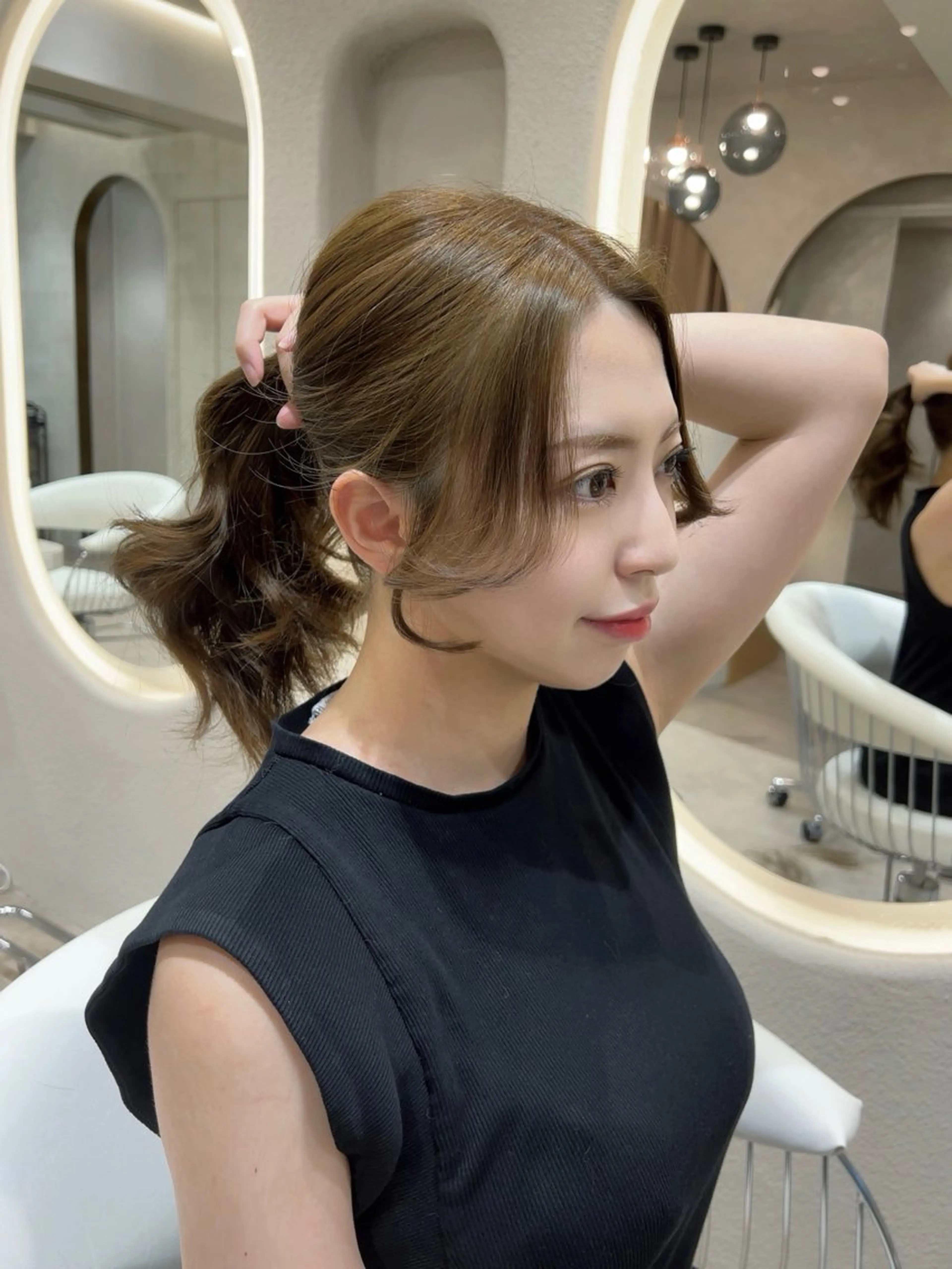 セミロング カラー 韓国風ヘア カット ヘアカラー トリートメント 🩷韓国ヘア/ヨシン モリ🩷Maikaのヘアスタイル