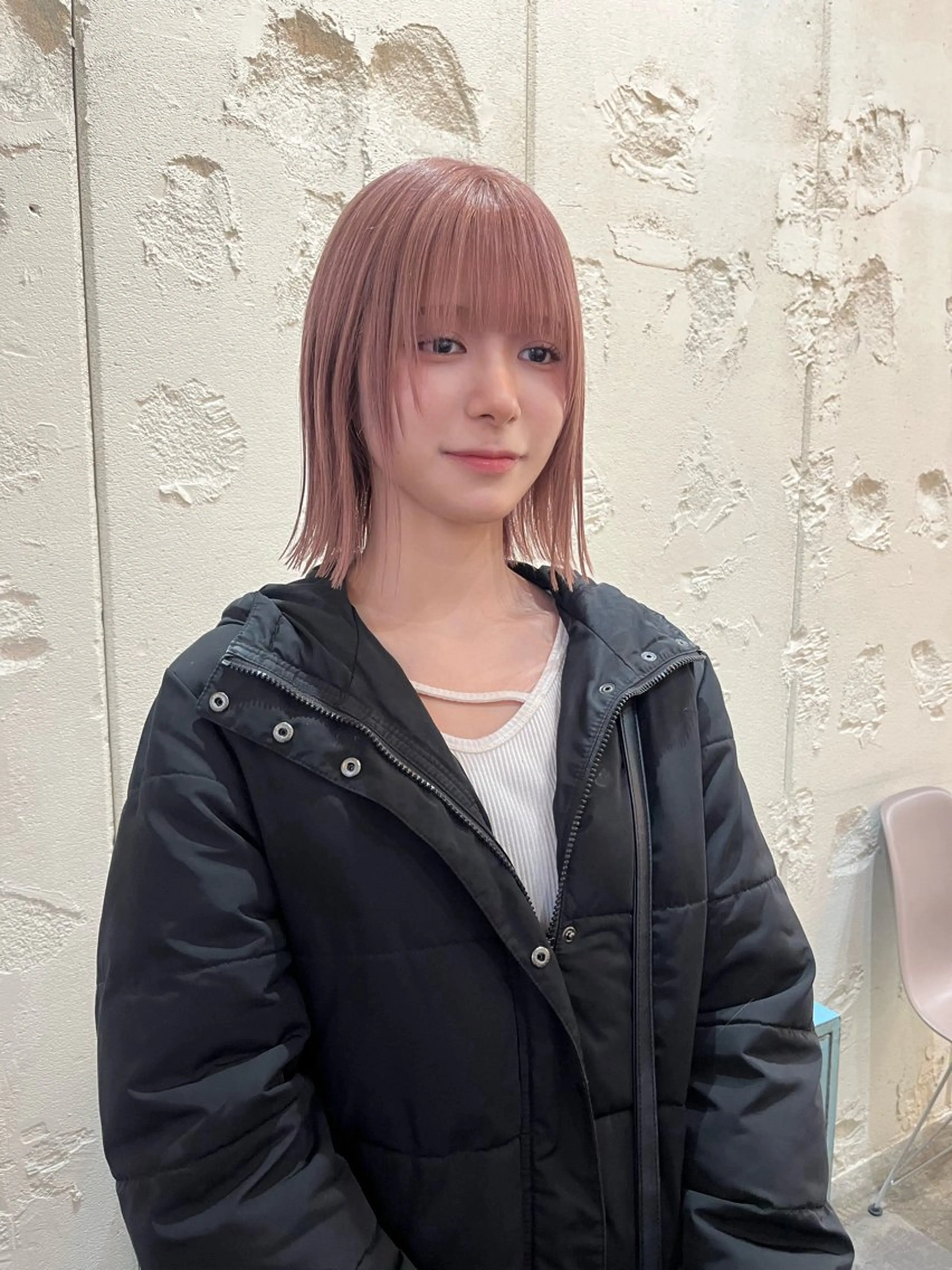 ミディアム カラー ブリーチ ピンクカラー SALOWIN町田所属・ハイトーン🦢 Natsumiのヘアスタイル