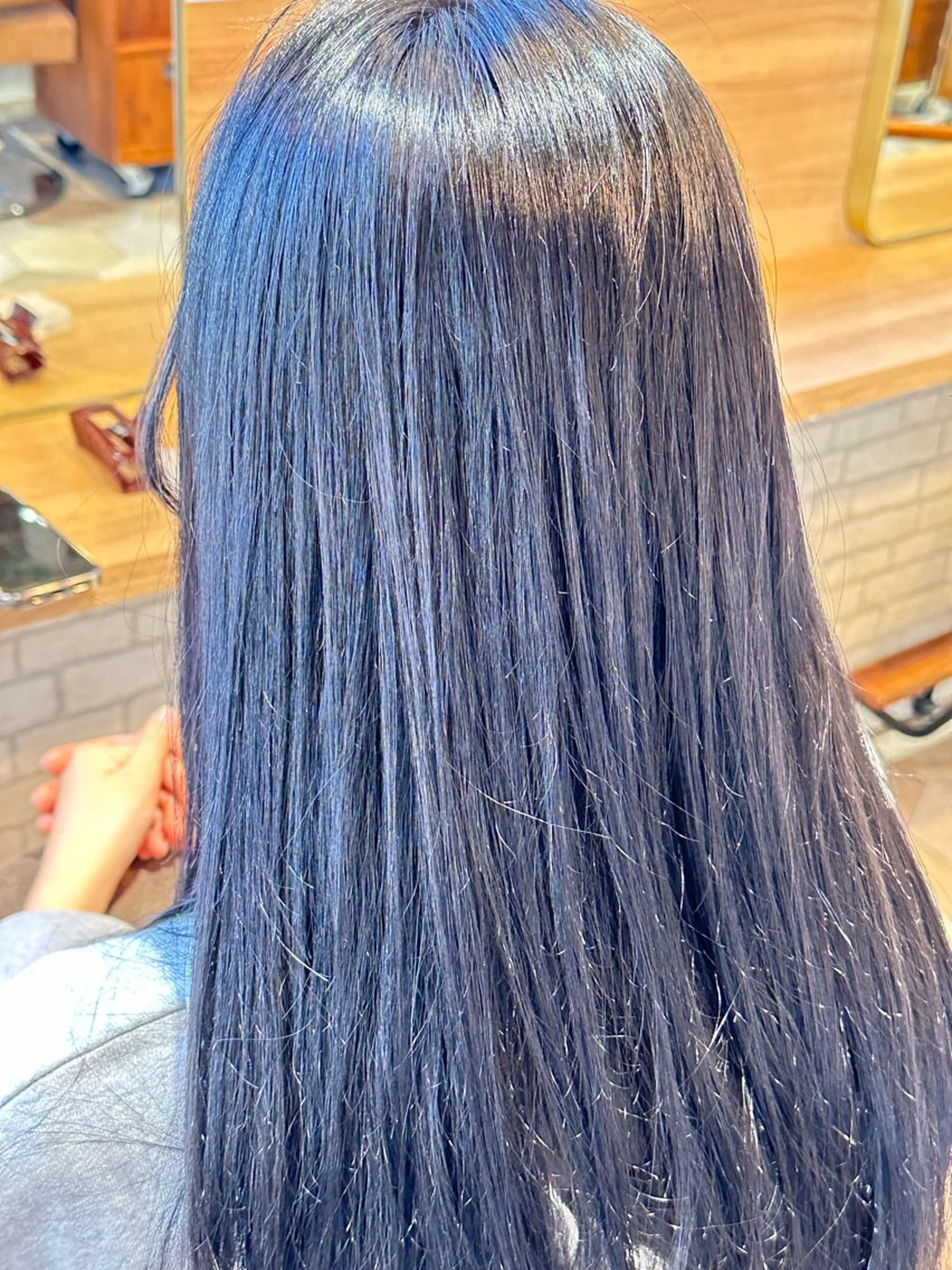 ロング カラー 黒髪 ブルーカラー ブルーブラック Quartett 【カルテット】所属・🫧大樹 🫧のヘアスタイル