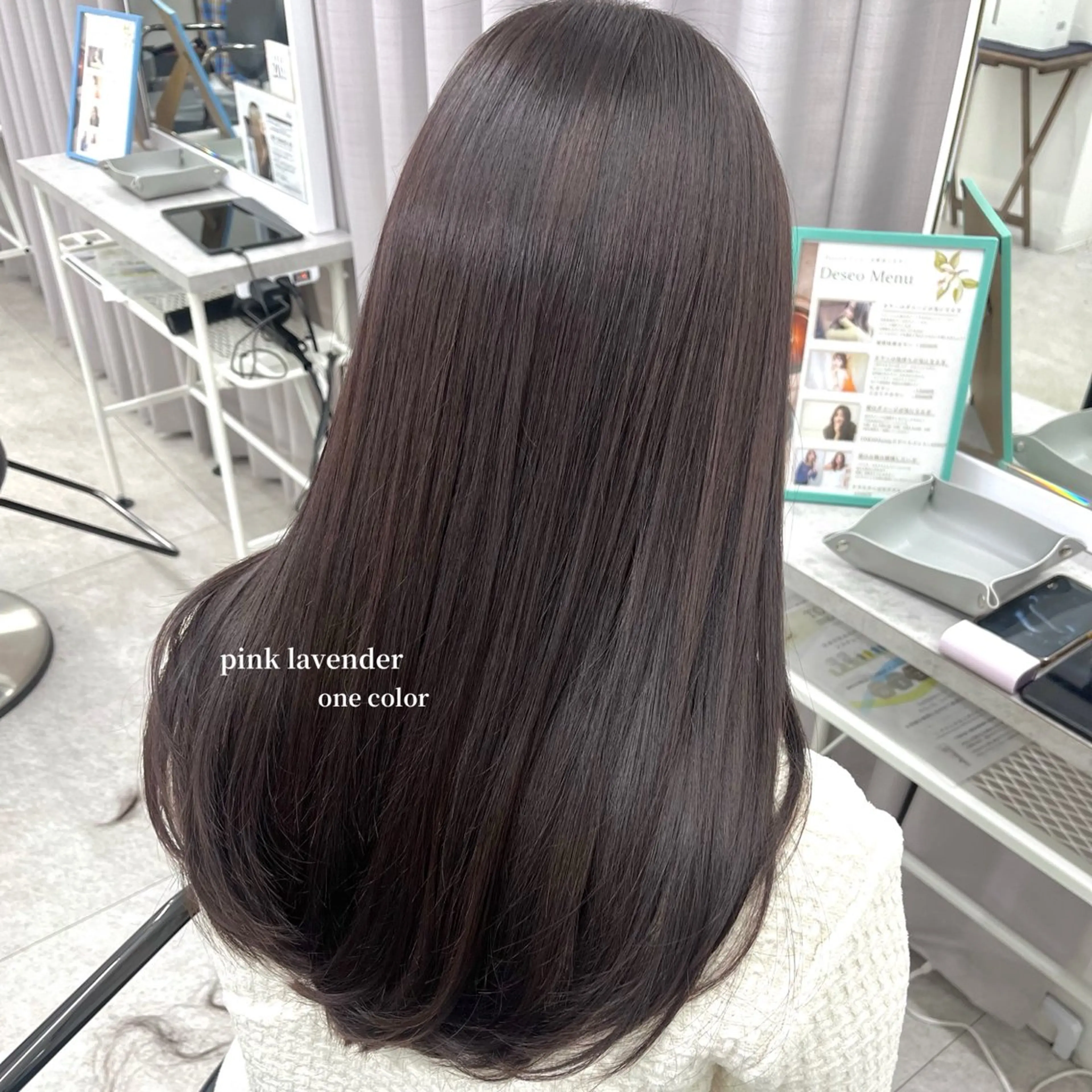 ロング カラー ピンクカラー 柔らかオリーブ🌿 HIMARI🌻のヘアスタイル