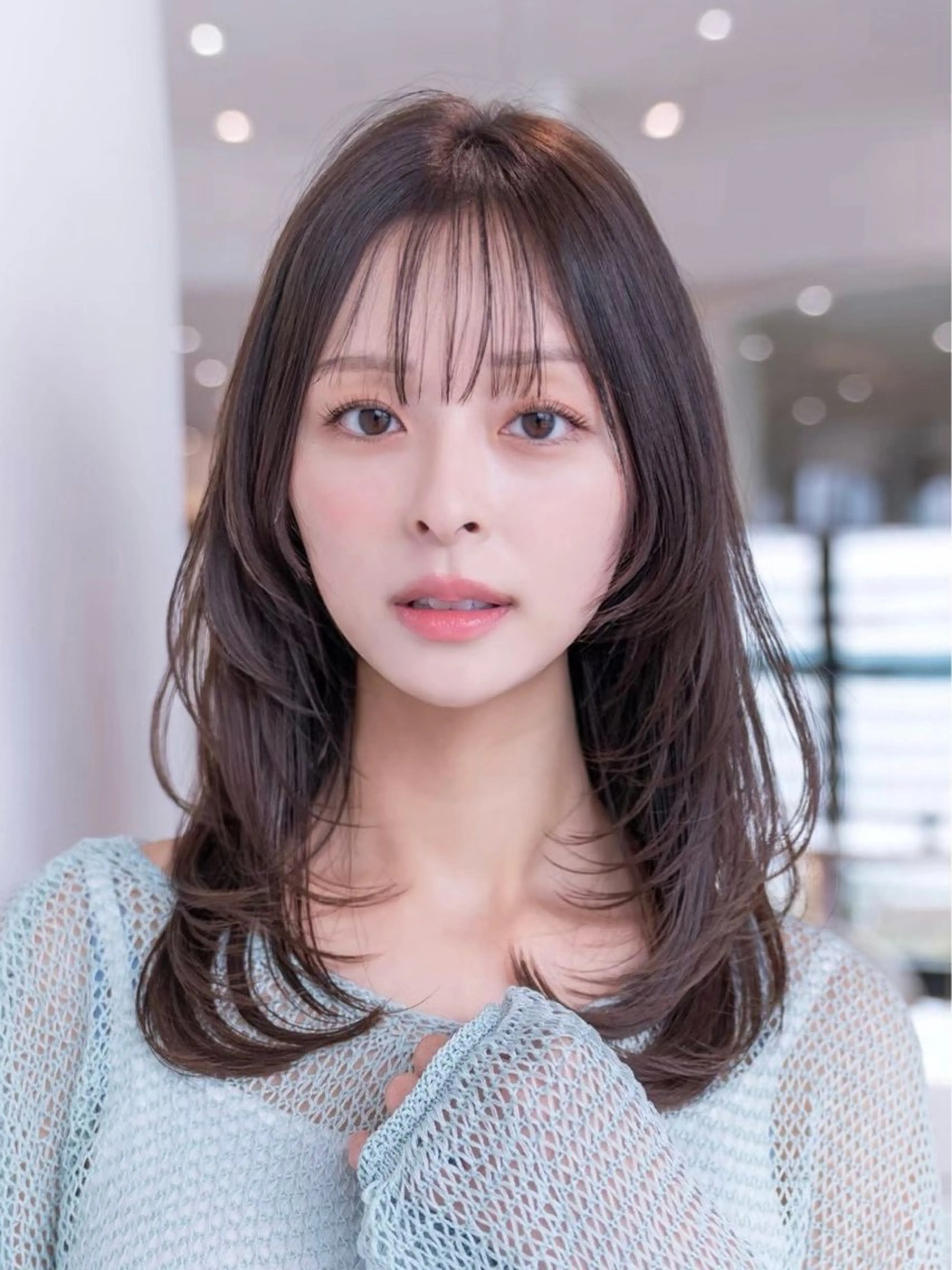 セミロング レイヤーカット カット トリートメント レイヤー/ハッシュ 渋谷/サッタのヘアスタイル