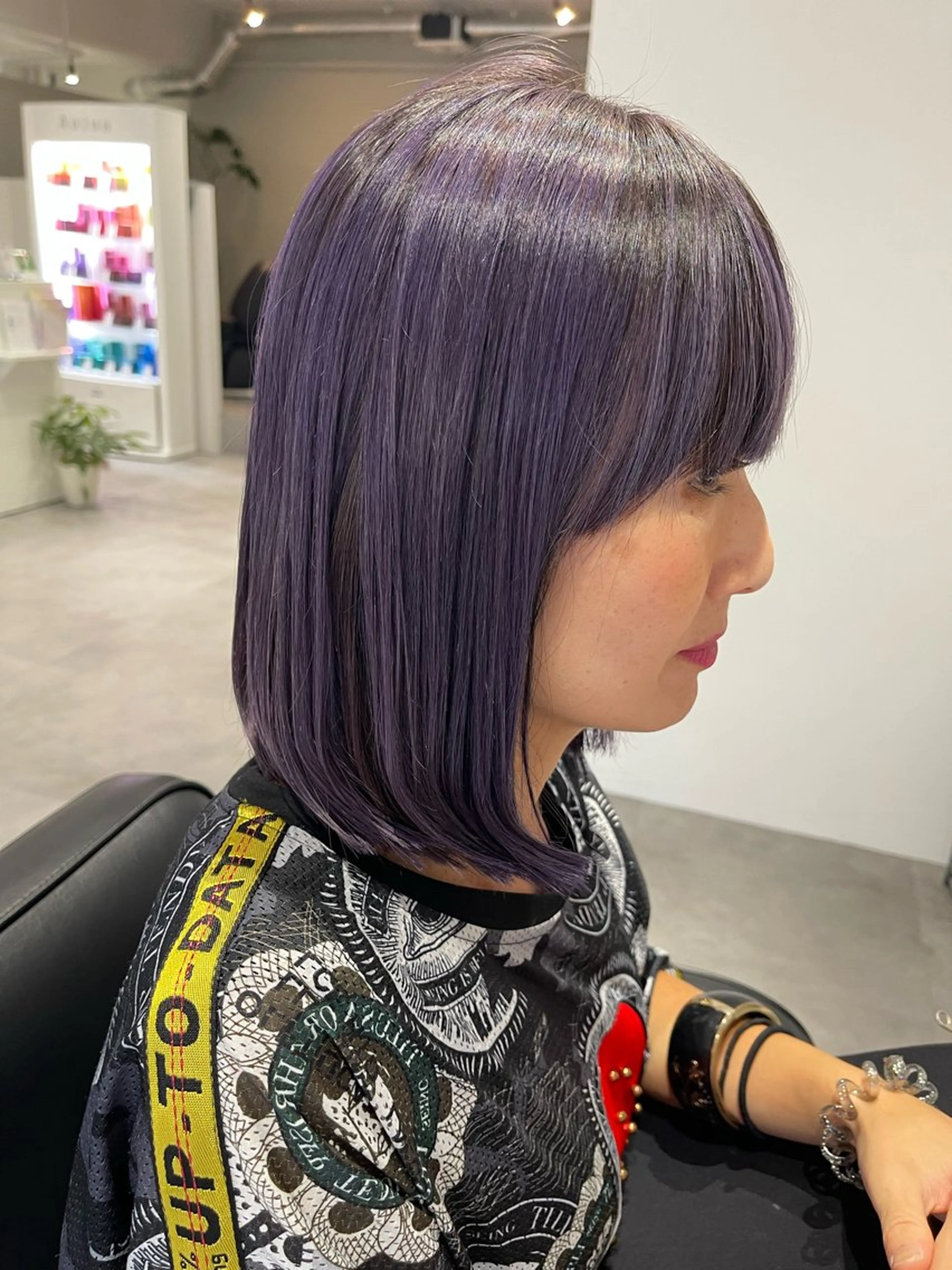 ミディアム カラー パープルカラー ヘアカラー トリートメント 似合わせ／代表 髪質改善/山田将大のヘアスタイル