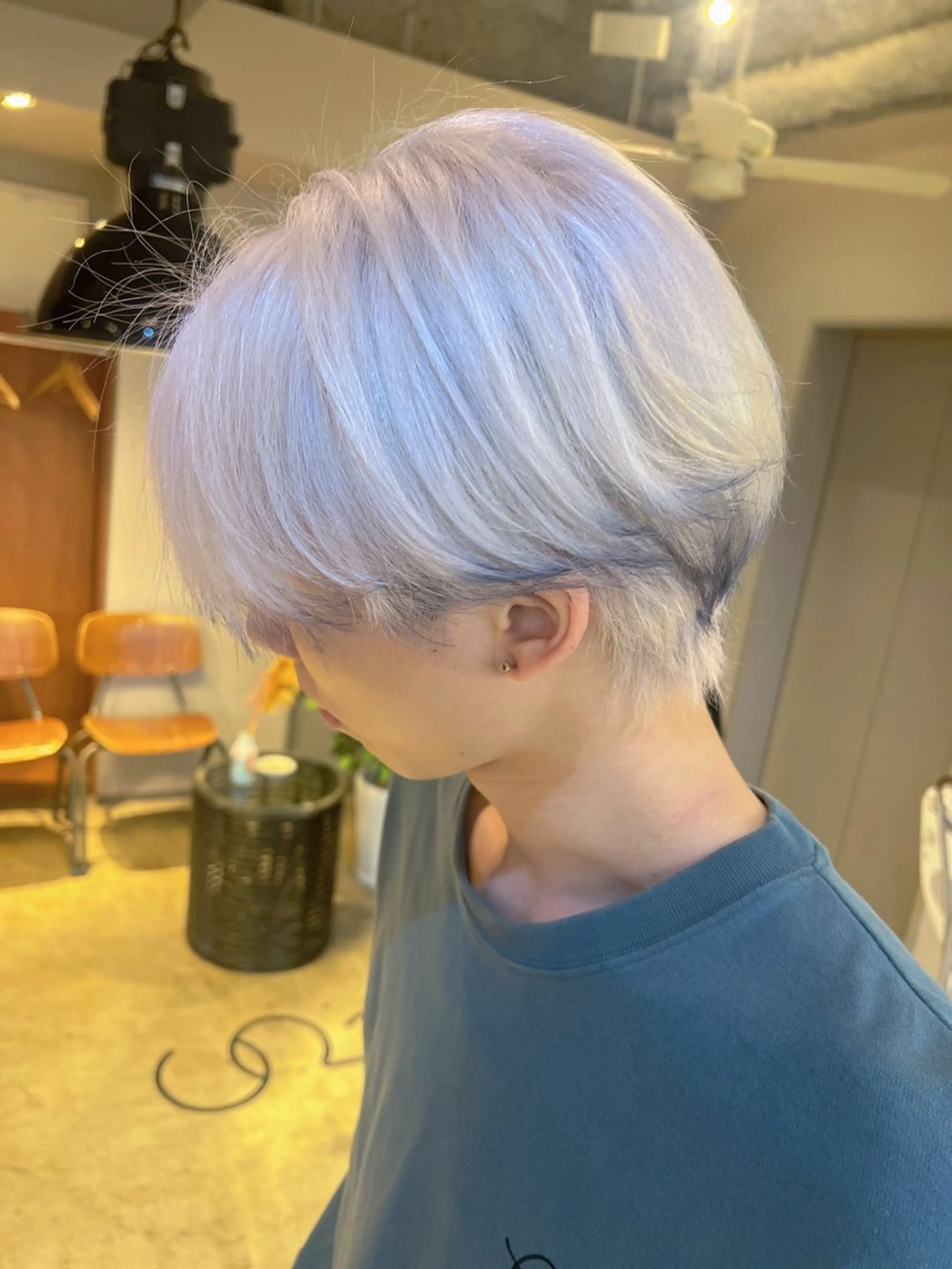 ショート カラー ヘアアレンジ メンズ メンズブリーチ ブリーチ デザインカラー ヘアカラー ハイトーンカラー /梅田/みほのヘアスタイル