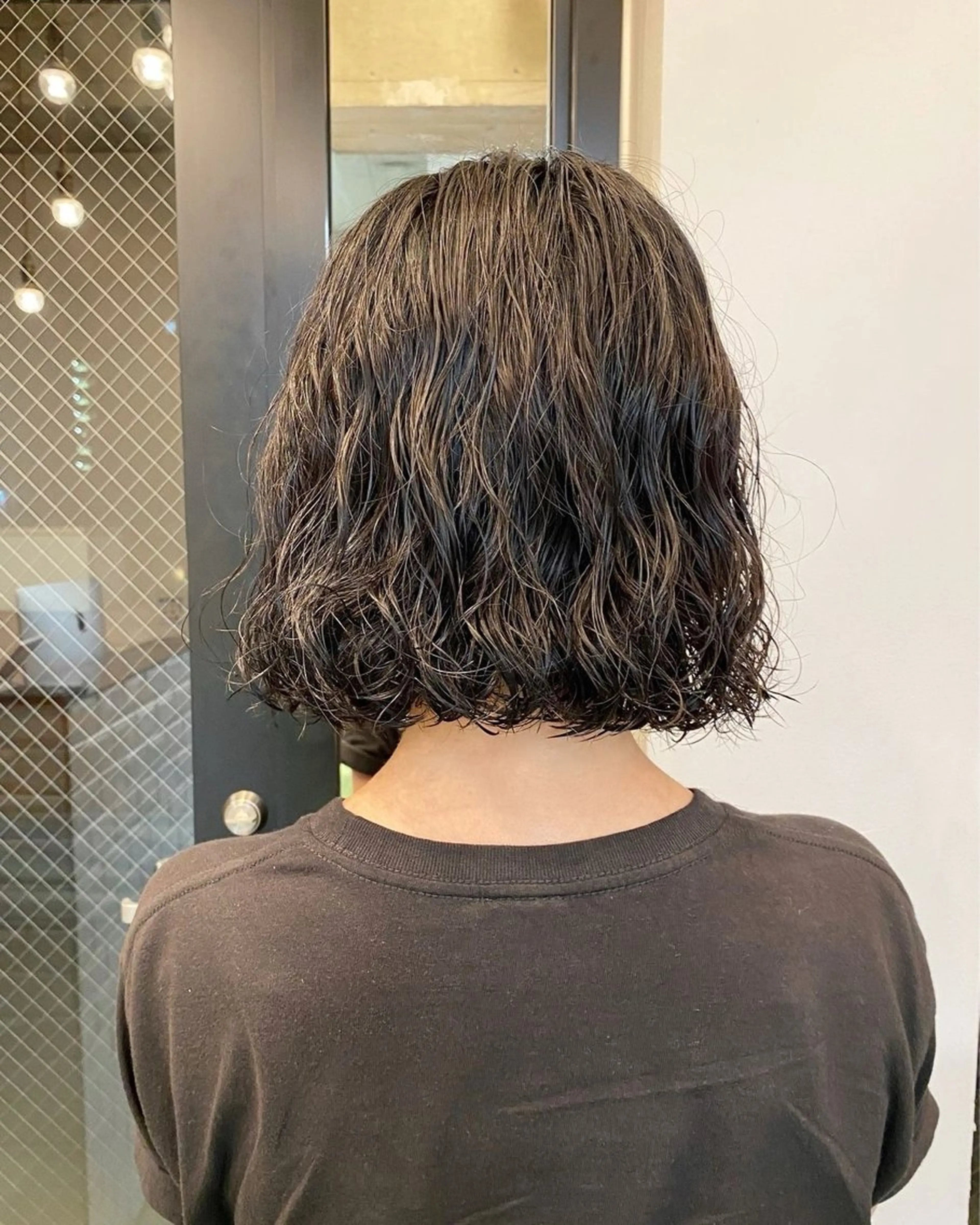 ミディアム カラー パーマ ミディアムパーマ ボブ ローネス銀座店所属・森山 陽菜のヘアスタイル