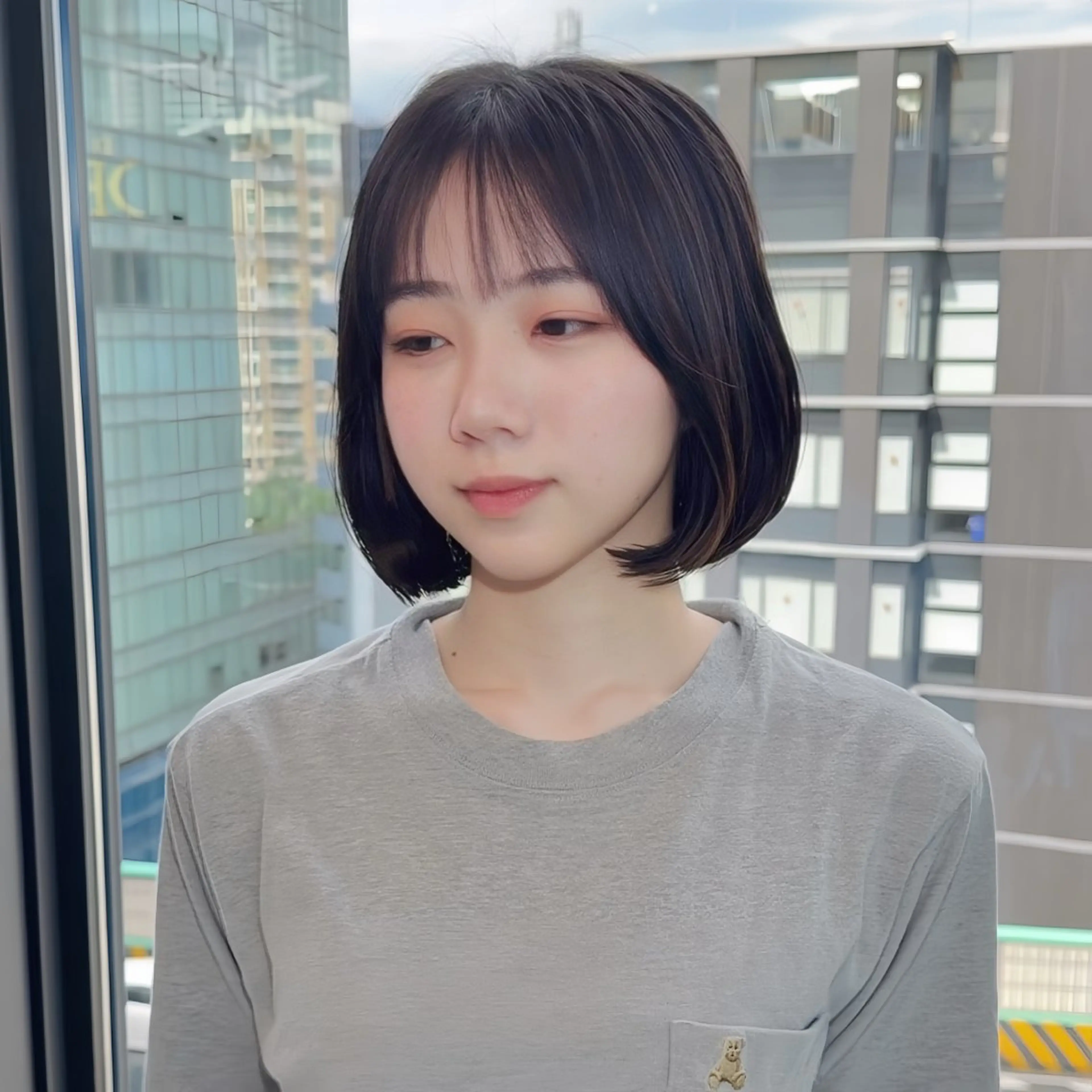ショート ボブ 韓国風ヘア 縮毛矯正 韓国ボブ特化/ 縮毛矯正/岩澤脩太のヘアスタイル