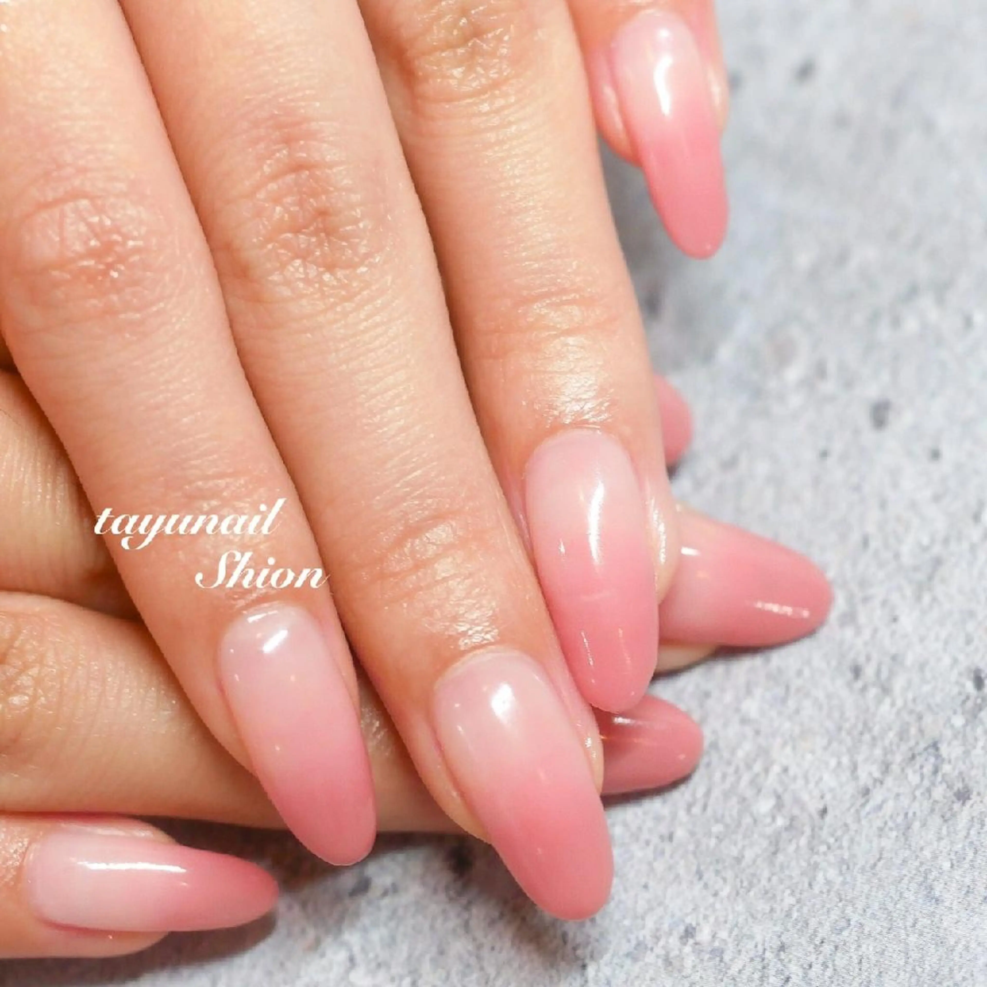 ネイル ブルー ジェルネイル グラデーション ロングネイル パラジェル ネイルサロン 【たゆnail】のネイルデザイン