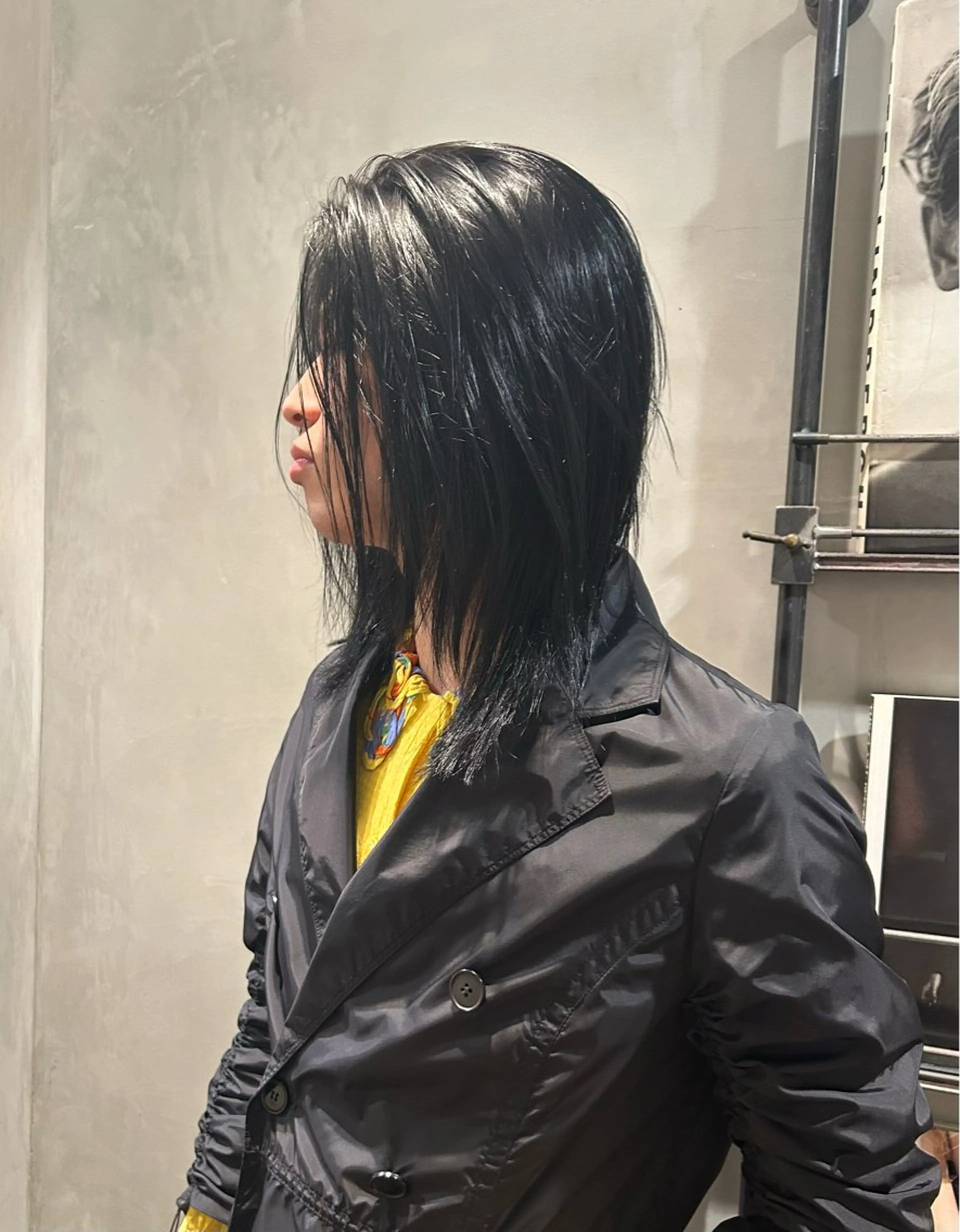 セミロング カラー メンズ カット ヘアカラー タナカ カナ🫧のヘアスタイル