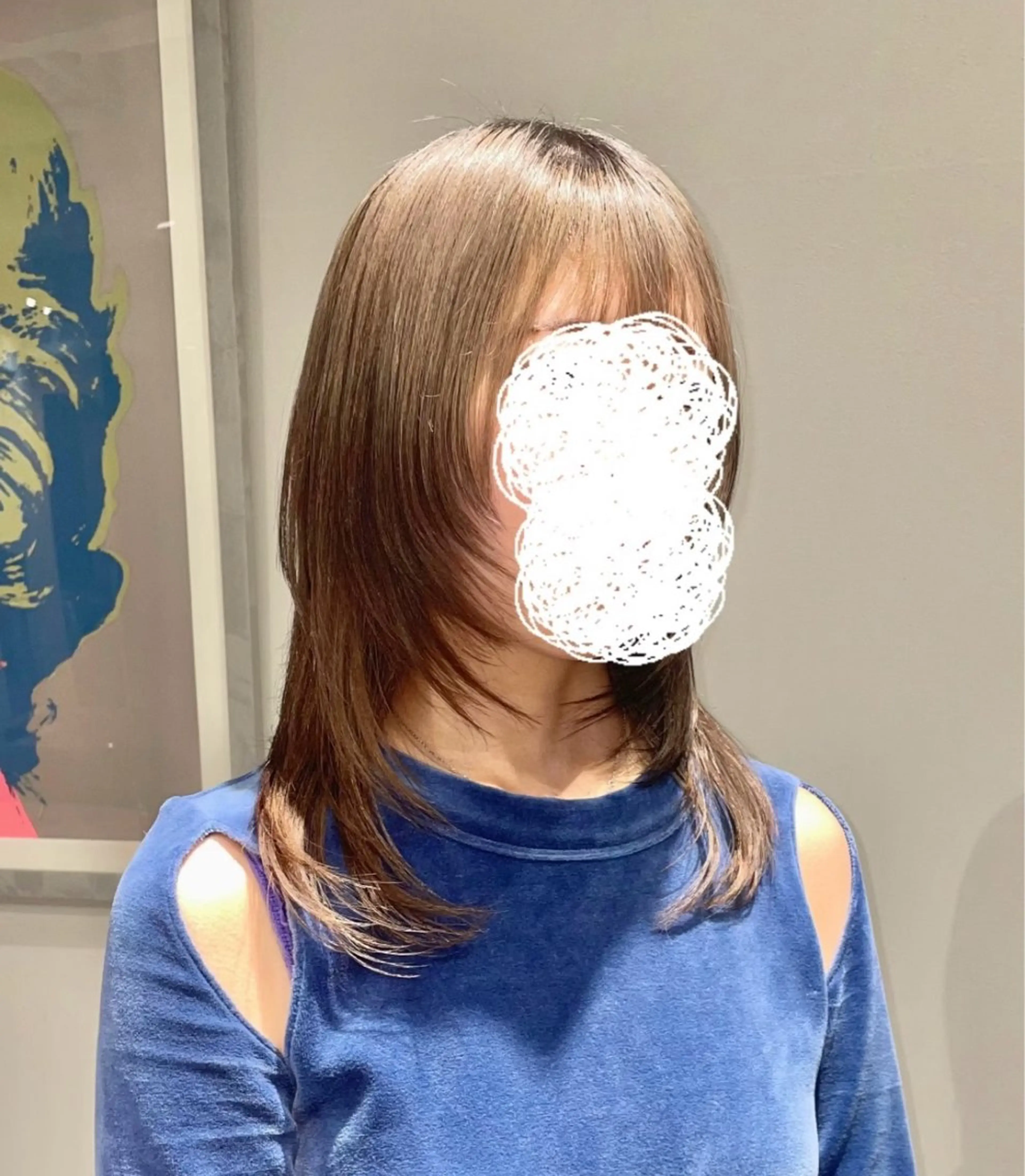 セミロング ウルフカット カット 💝ブリーチ ショート/れい💝のヘアスタイル