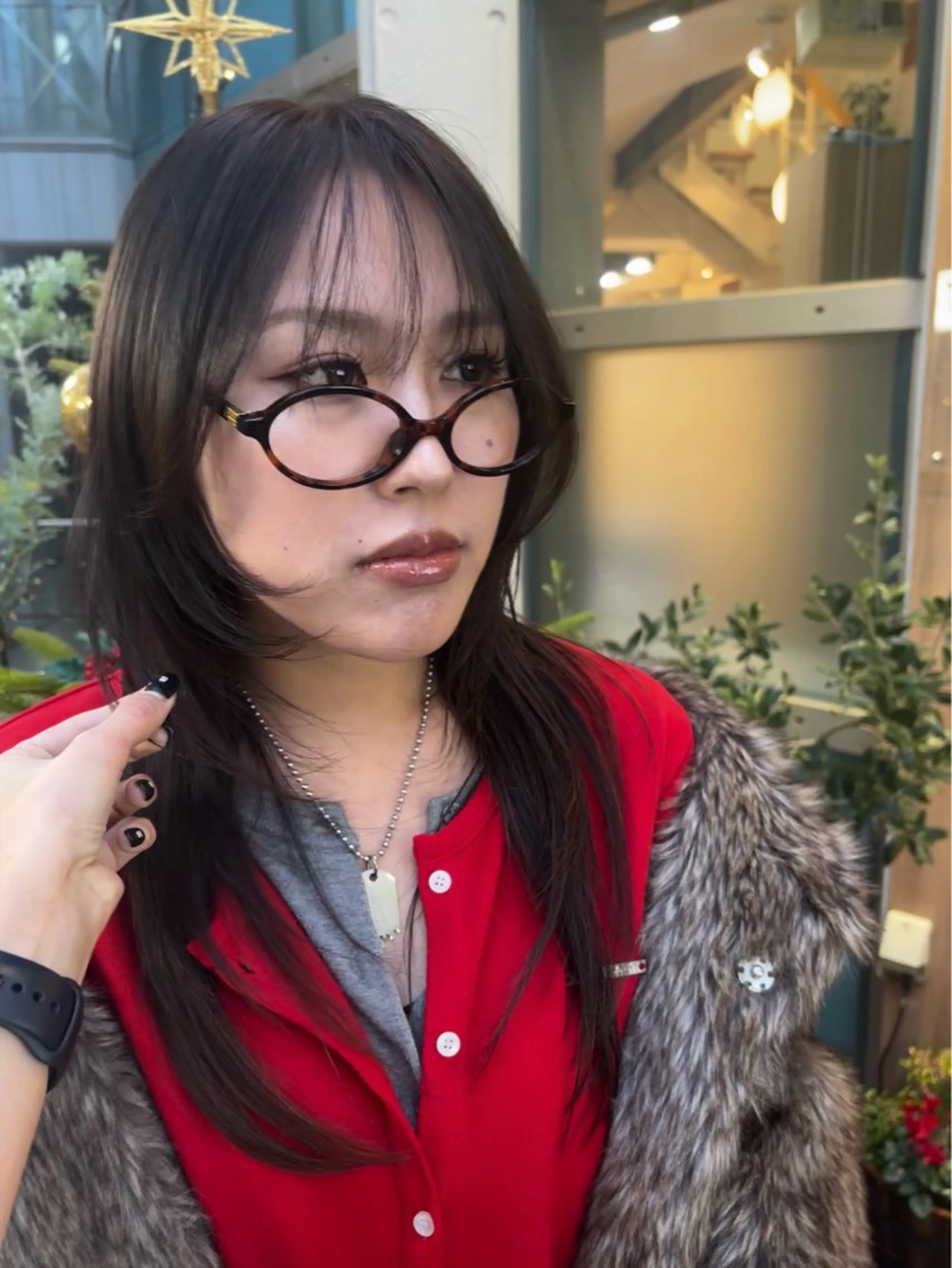 セミロング カラー 池田理紗/ bob/メンズカットのヘアスタイル