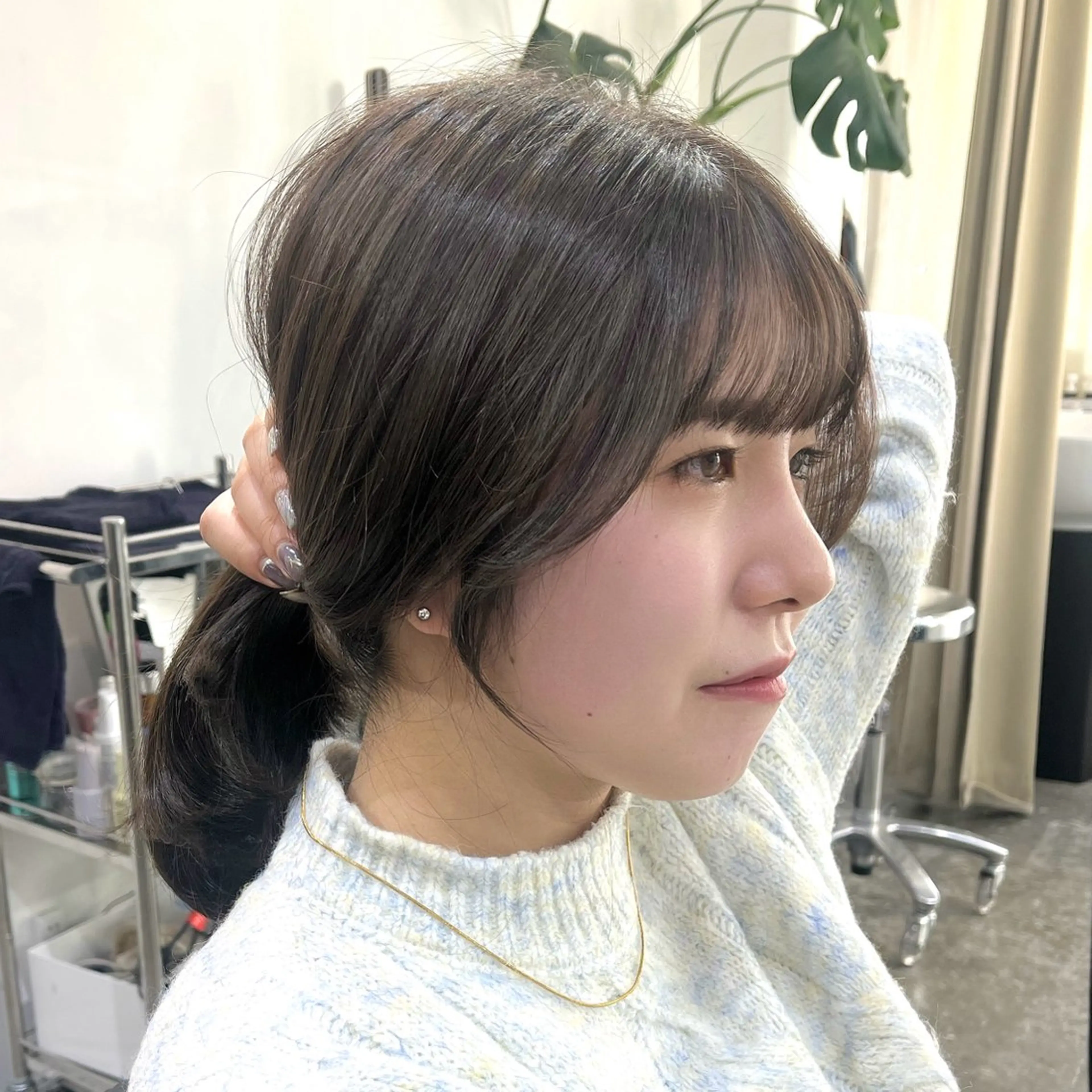 セミロング カラー ベージュカラー オリーブベージュ カット Je suis heureuse Tres所属・早朝セット☀️ レイヤー/Momoのヘアスタイル