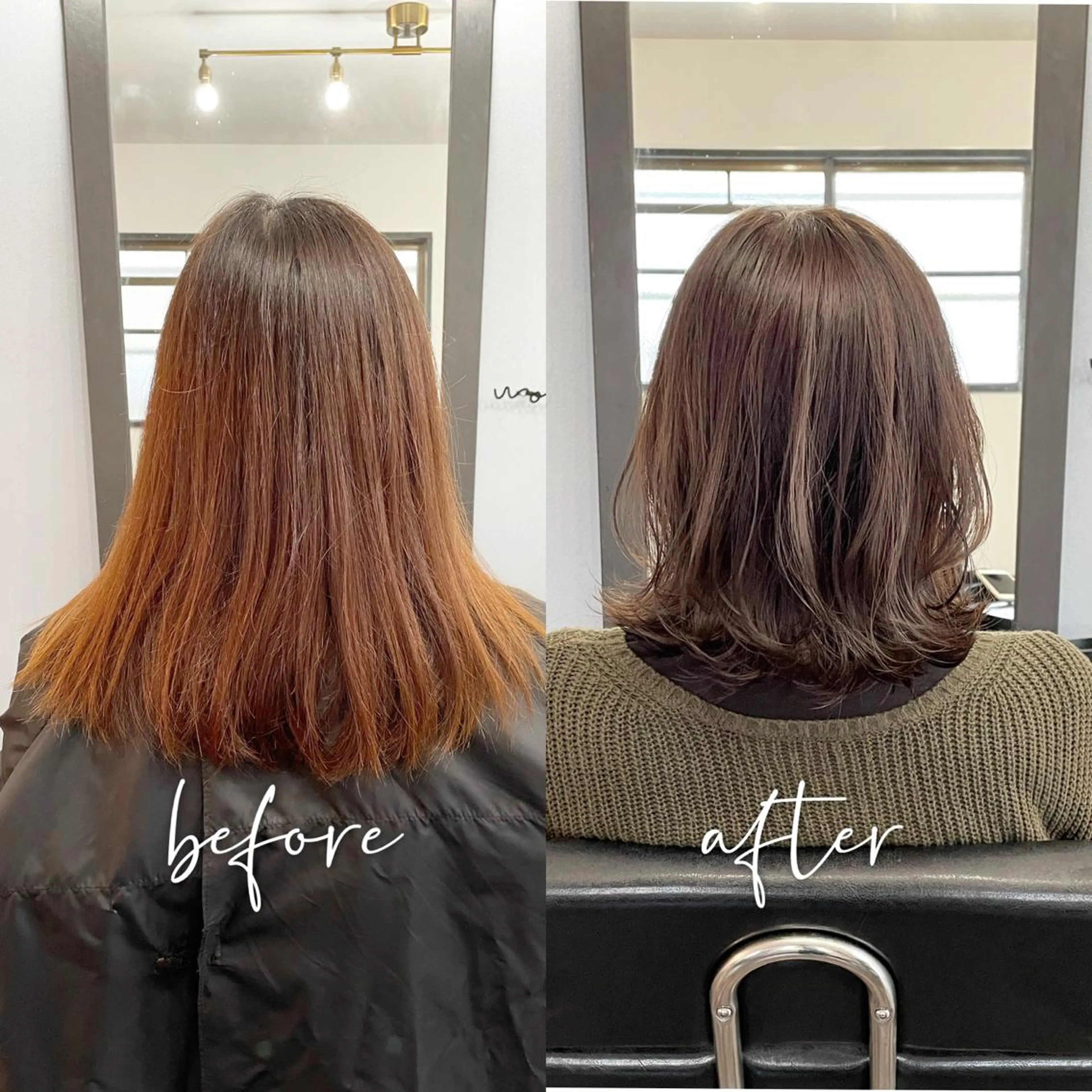 ミディアム カラー ラベンダーカラー オレンジ カット ヘアカラー トリートメント 【 DIPTH 】 代表コウキ🥇のヘアスタイル