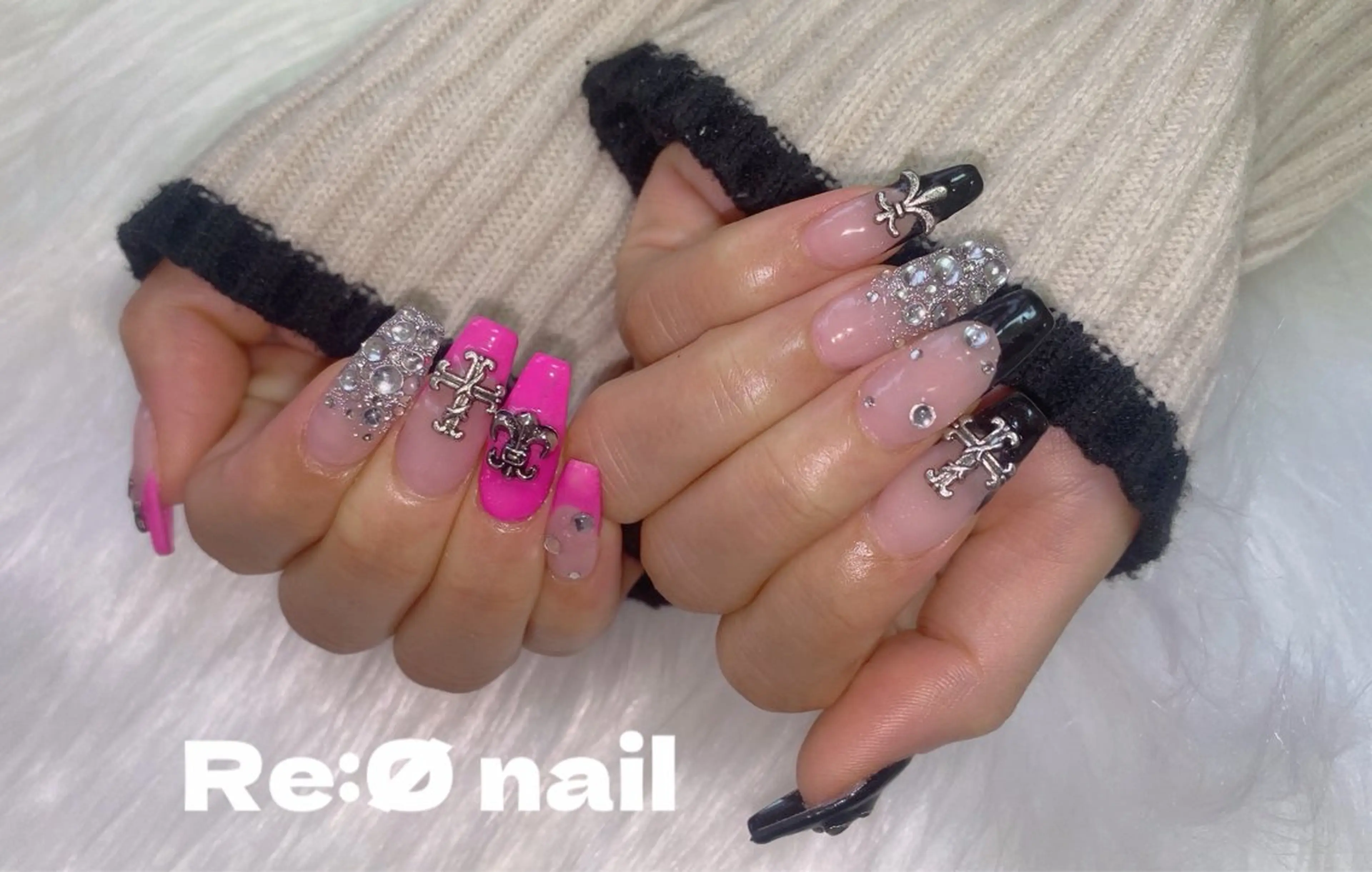 ネイル ピンク ハンドネイル Re:Ø nail 🩵TSUJIのネイルデザイン