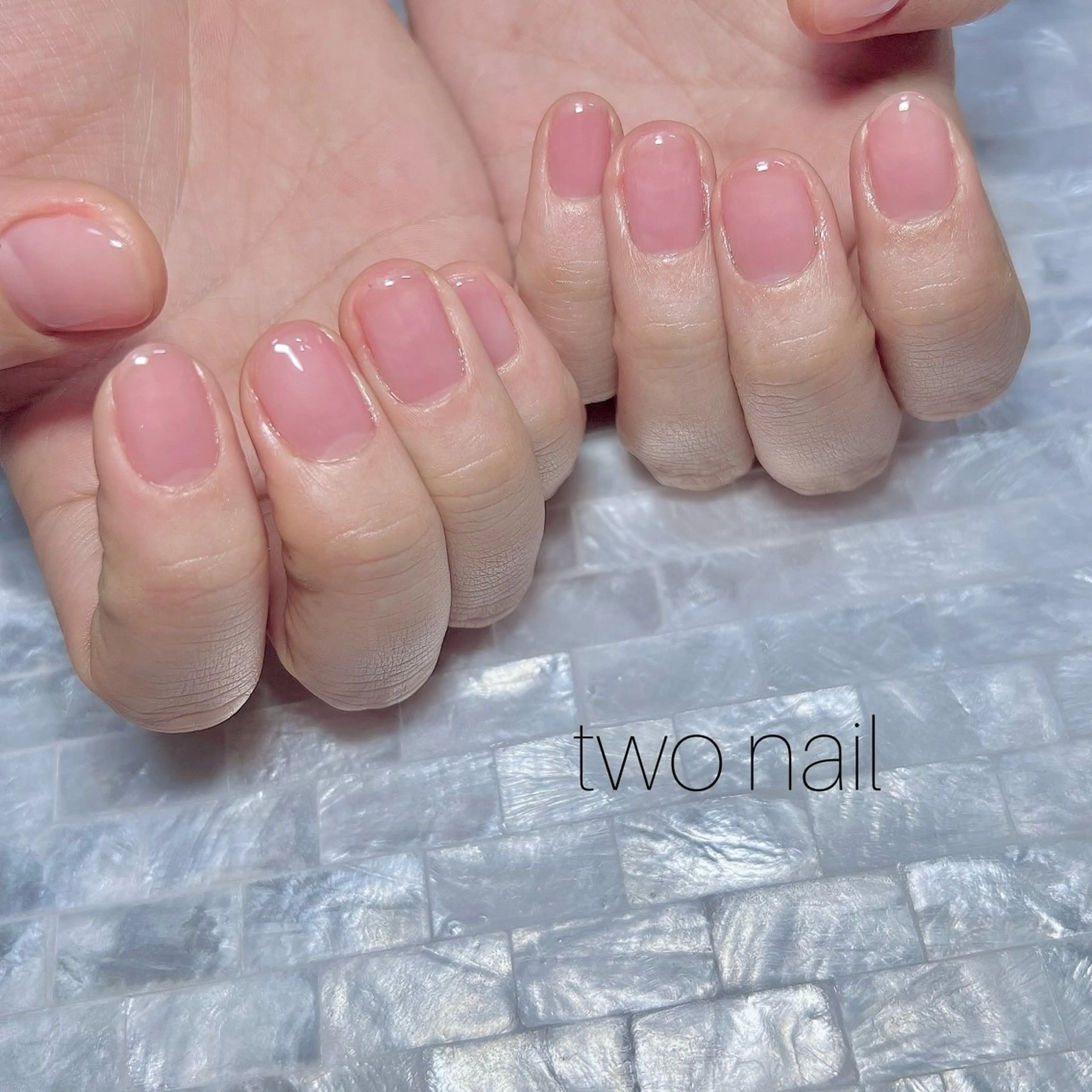 ネイル ネイルチップ ホワイト ハンドネイル two nailのネイルデザイン