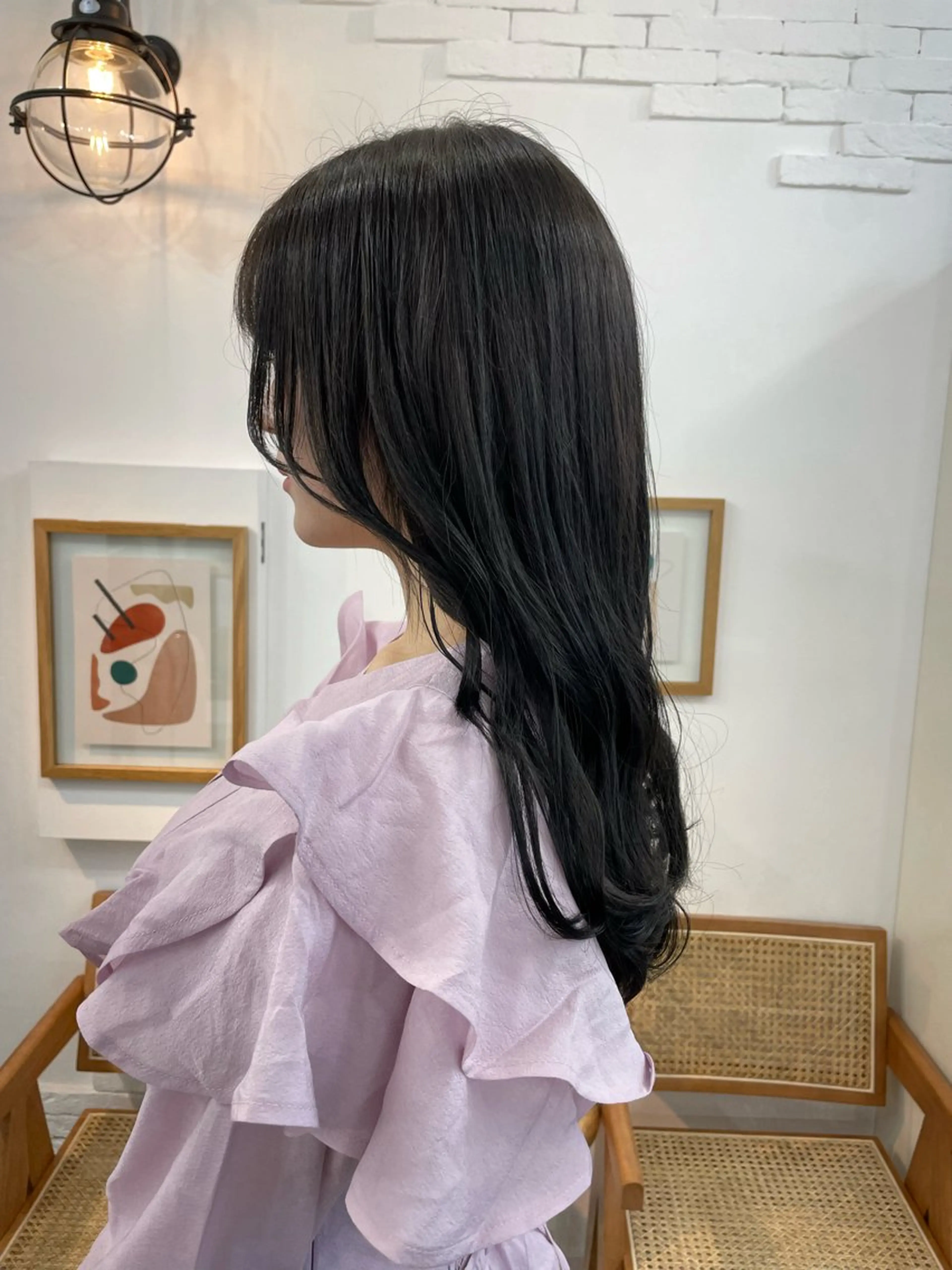 ロング カラー 透明感カラー グレージュ イルミナカラー トリートメント ヘアカラー トリートメント ✨髪質改善✨原宿 えのもと　はなのヘアスタイル