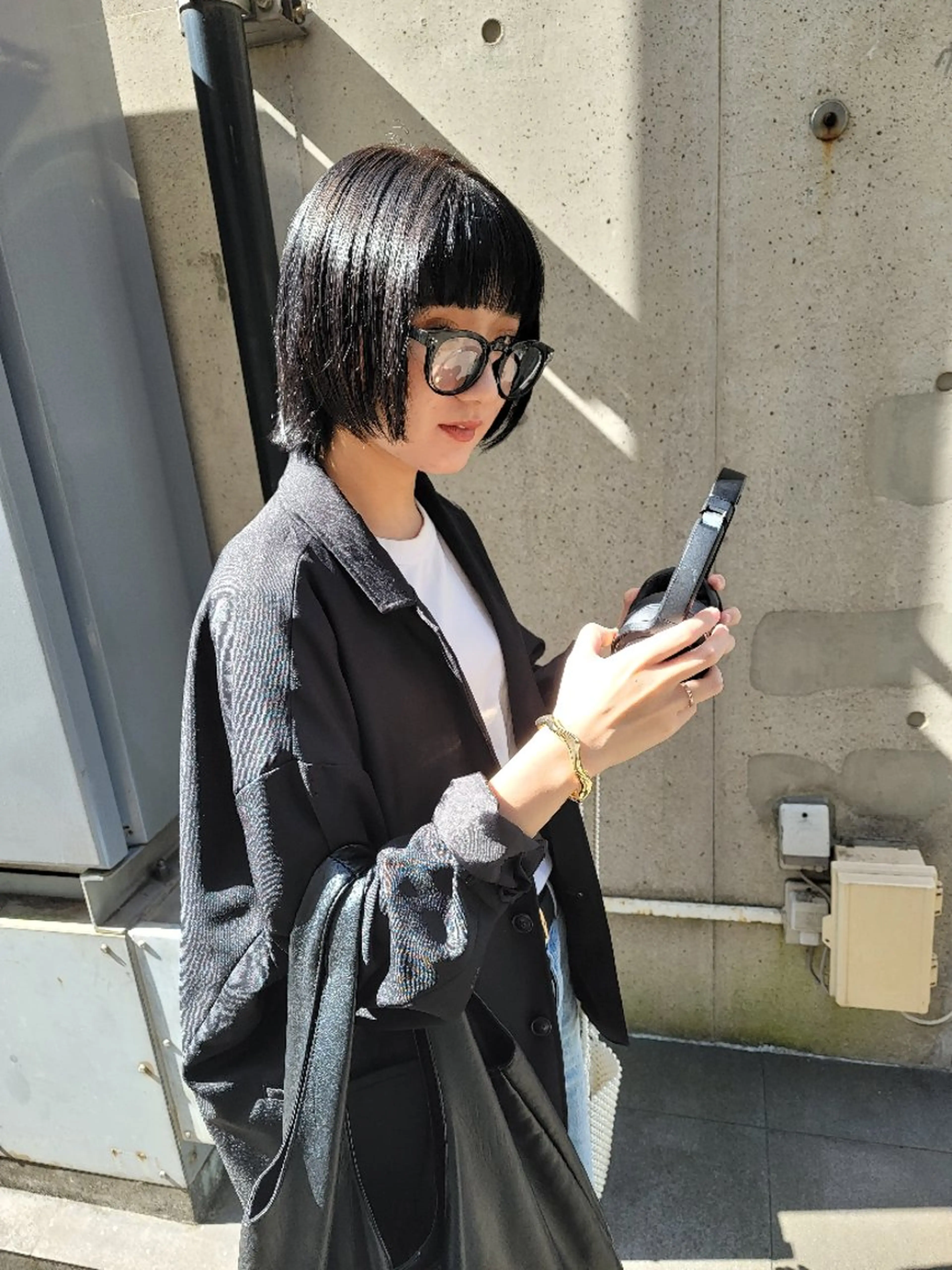 カラー ミディアム ボブレイヤー ボブ レイヤーカット ウルフカット OMA カタギシのヘアスタイル