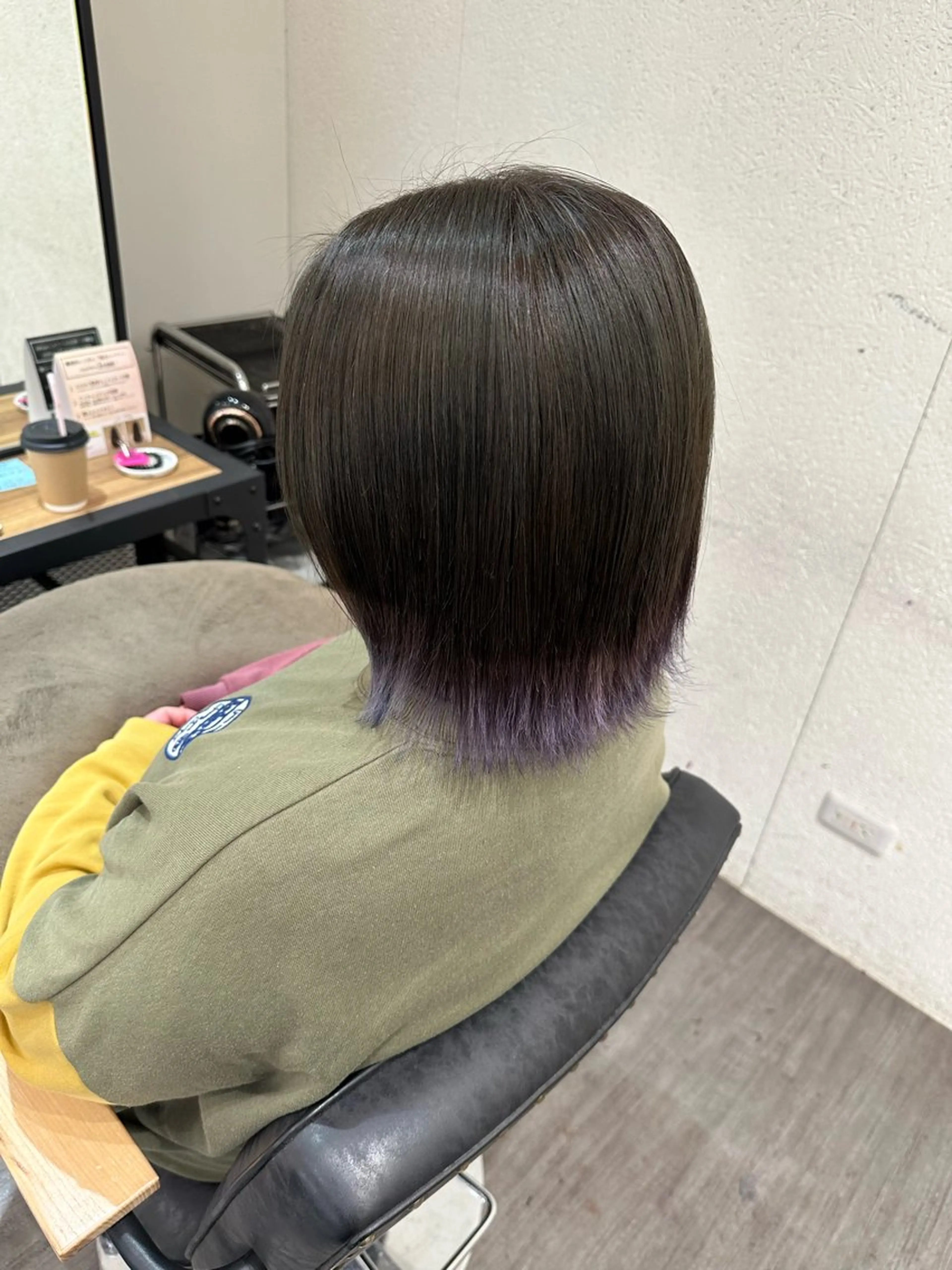 ミディアム カラー ラベンダーカラー 艶髪レイヤー上田 紗也🇰🇷💗のヘアスタイル