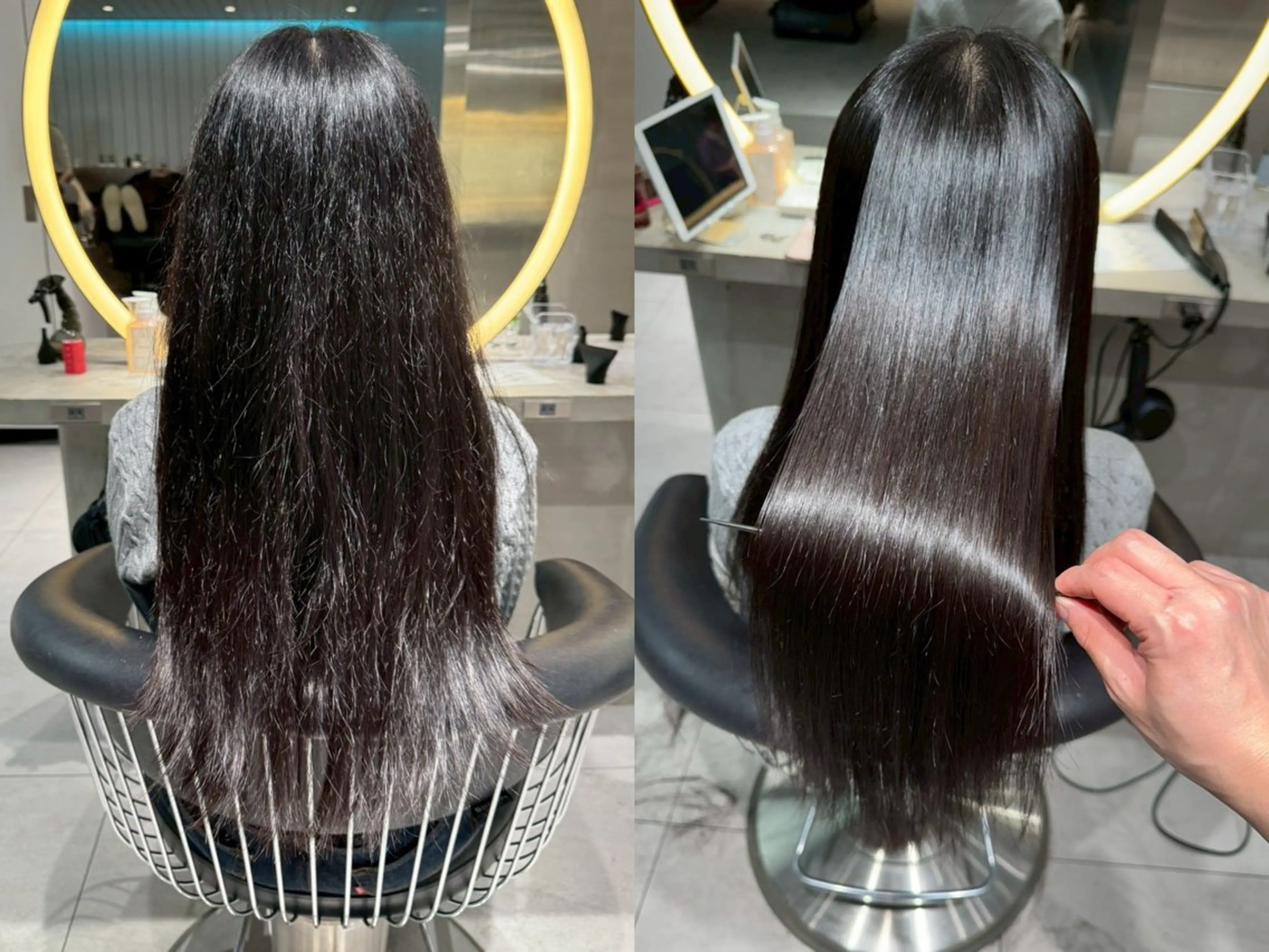 セミロング 縮毛矯正 トリートメント 谷川が作る熊本1🥇 レイヤーカットのヘアスタイル