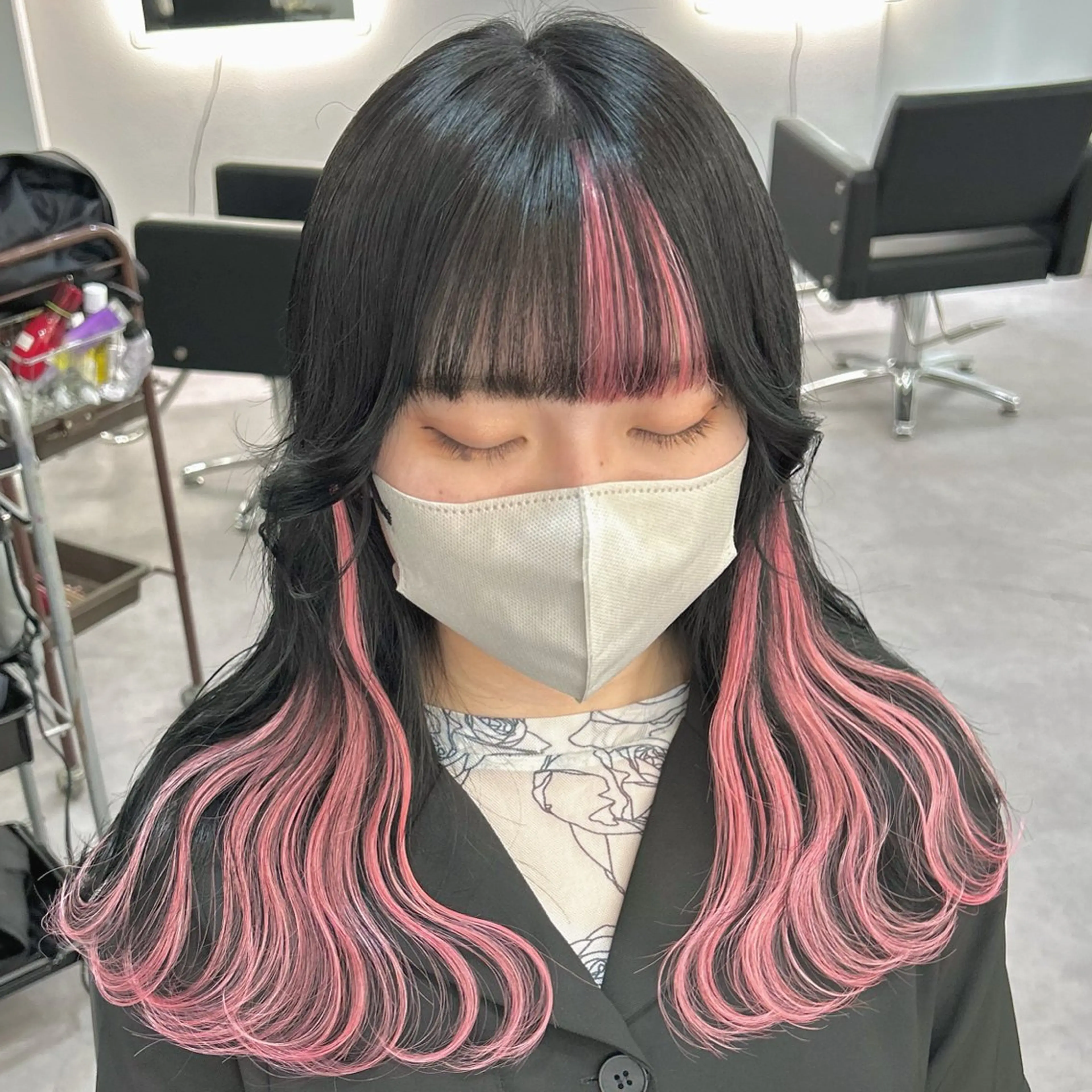 ミディアム カラー エクステ カット エクステ ブリーチ&エクステ 🥀ケアカラー特化のヘアスタイル
