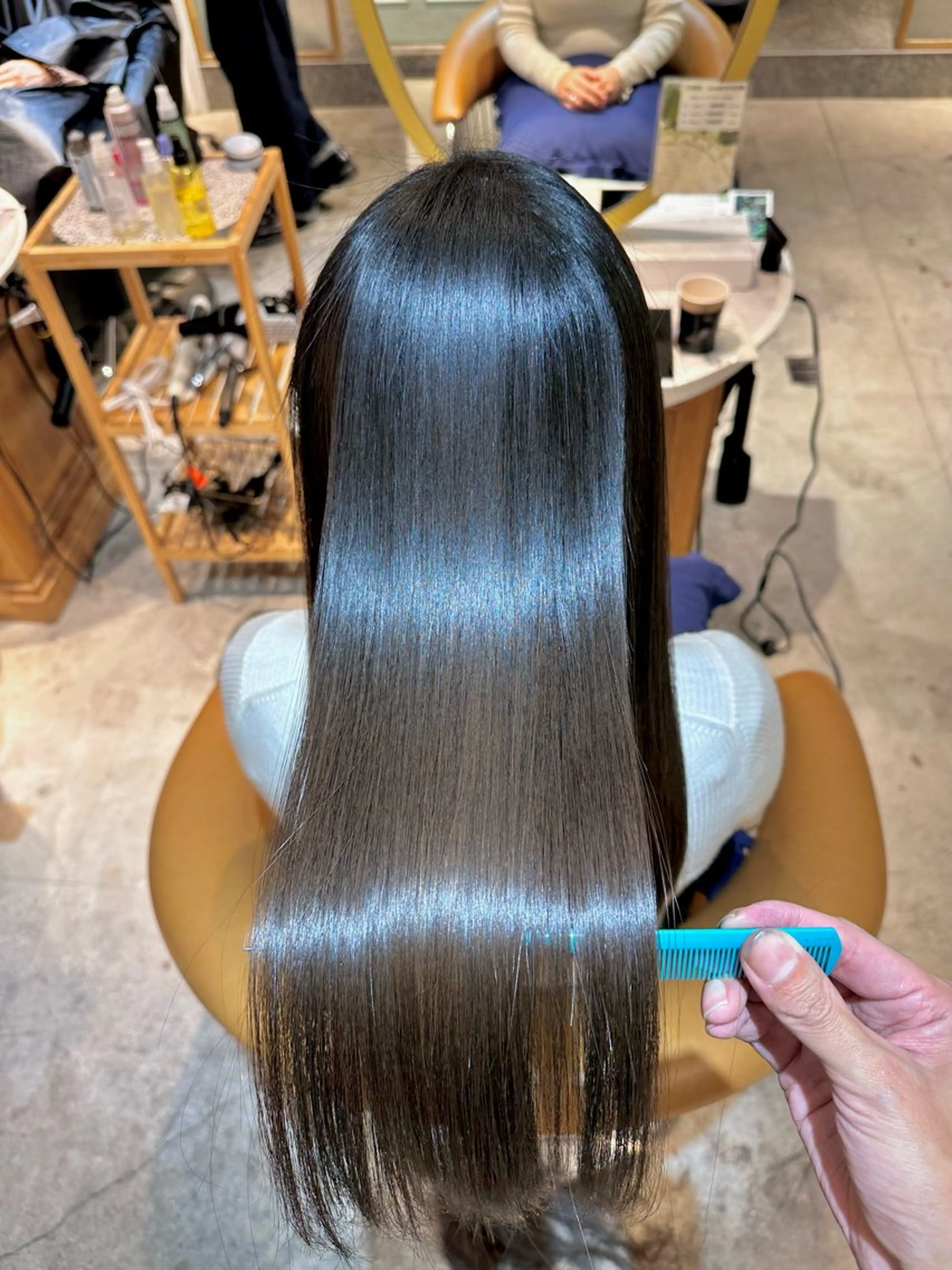 セミロング 縮毛矯正 縮毛矯正/髪質改善 表参道/千田大地のヘアスタイル